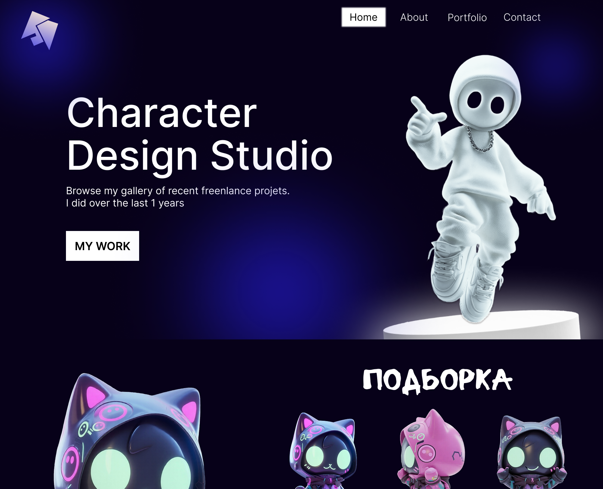 Дизайн для сайта Ai Character на Dprofile