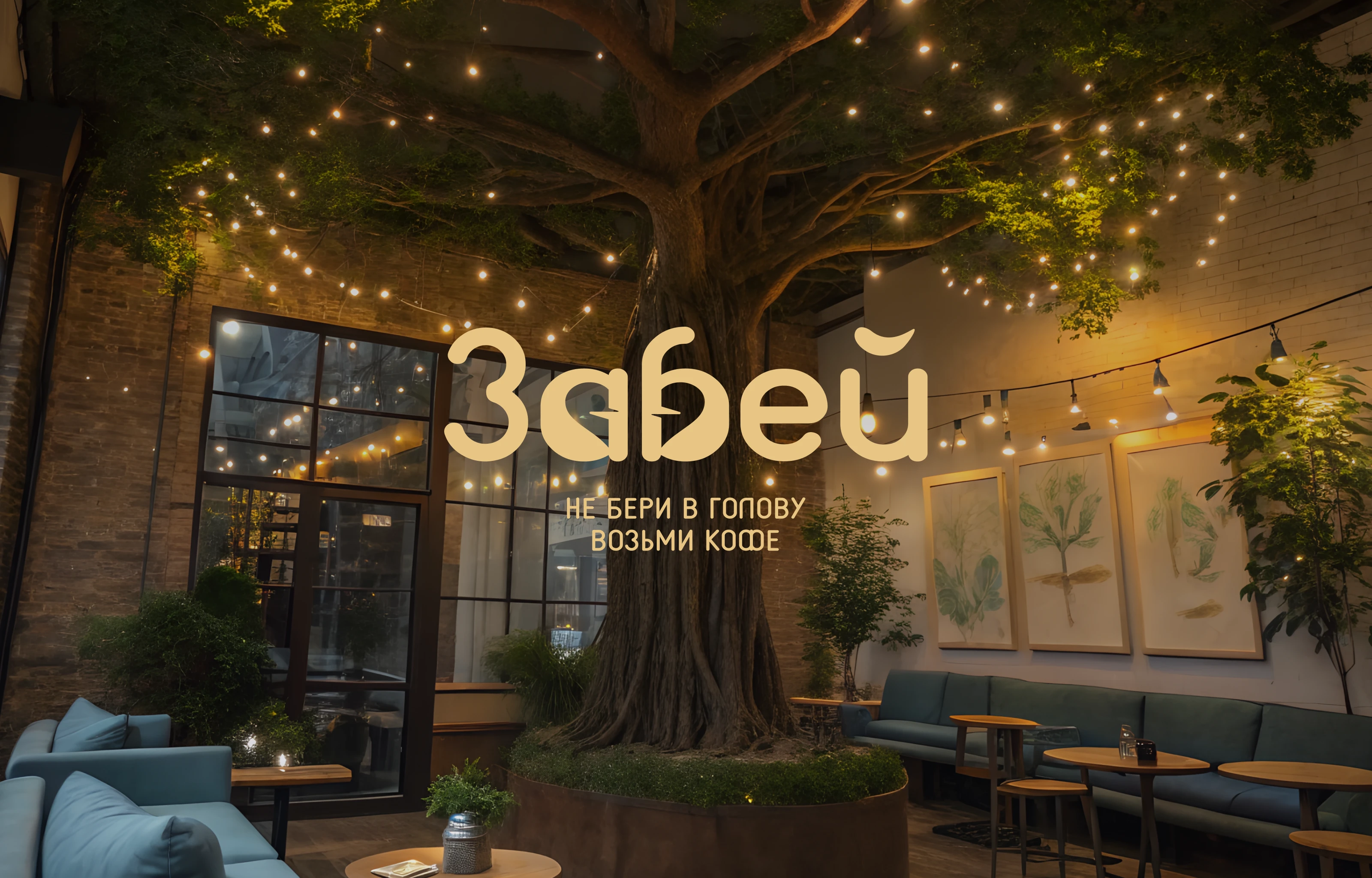 Айдентика концептуальной кофейни "Забей" — Изображение №1 — Брендинг на Dprofile