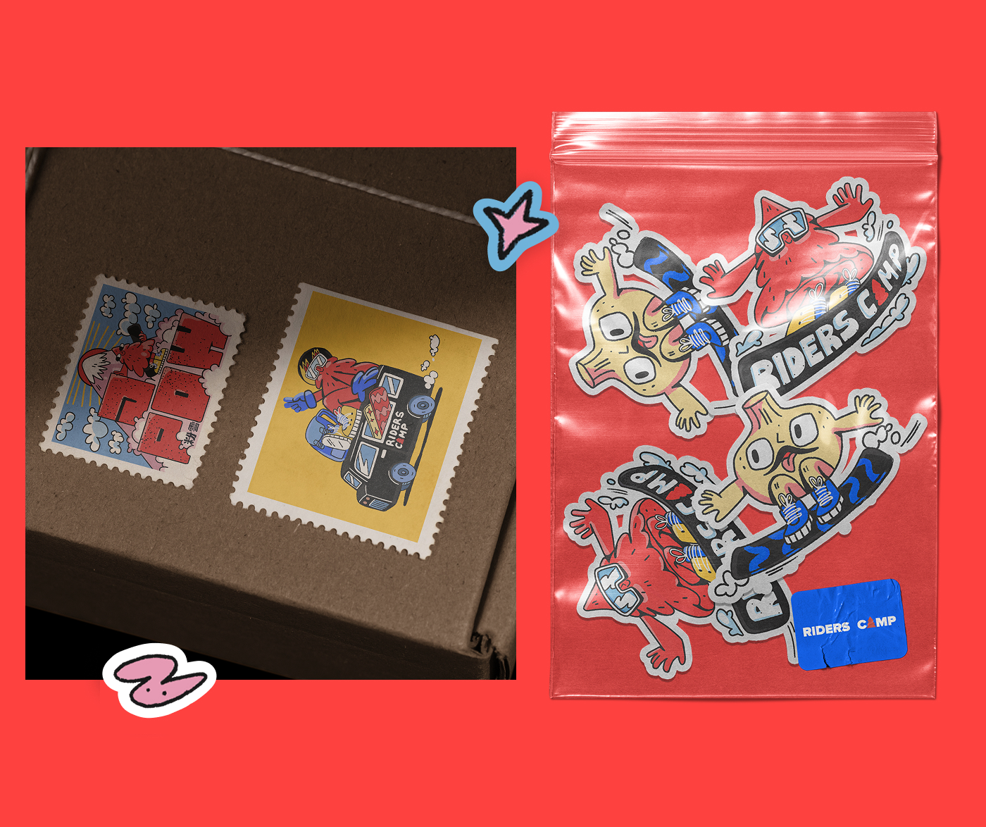 Зимние стикеры и открытка для Riders Camp — Изображение №10 — Иллюстрация, Графика на Dprofile