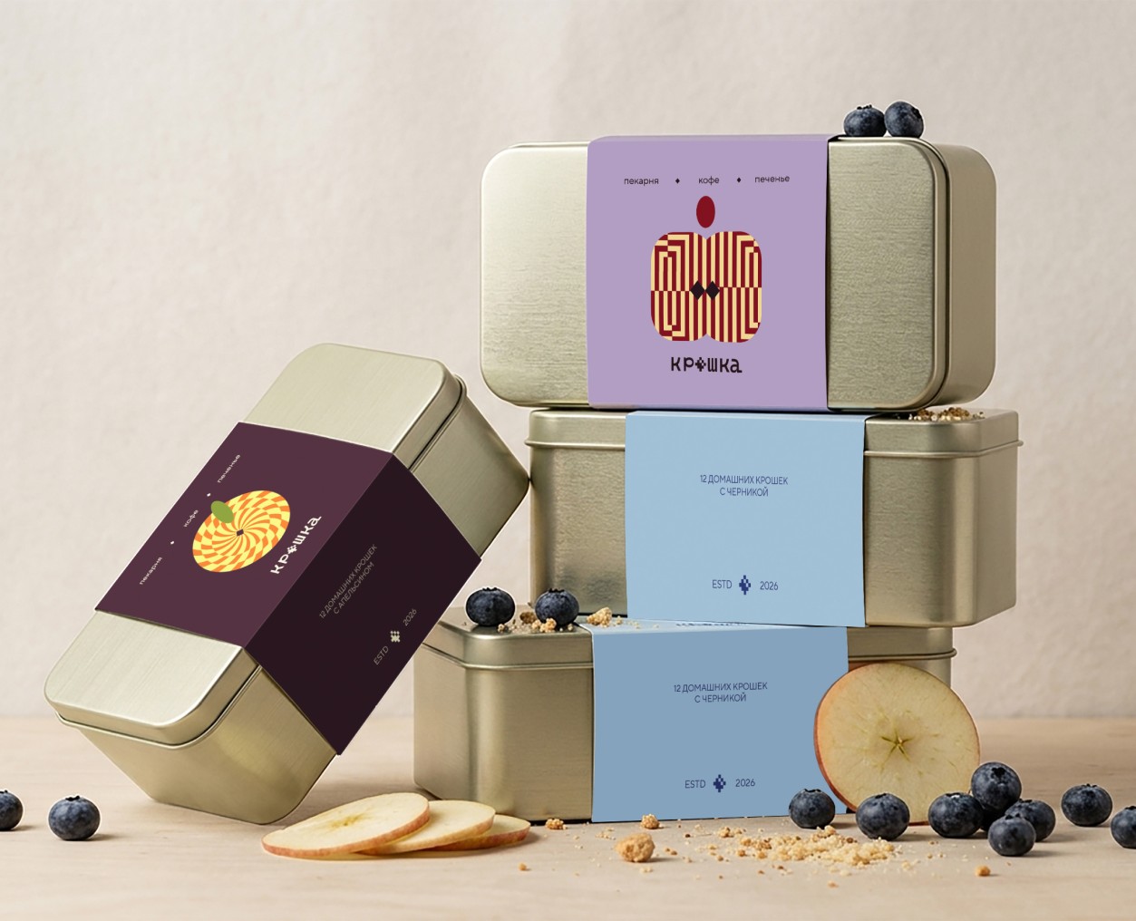 Крошка - айдентика кофейни и дизайн логотипа на Dprofile