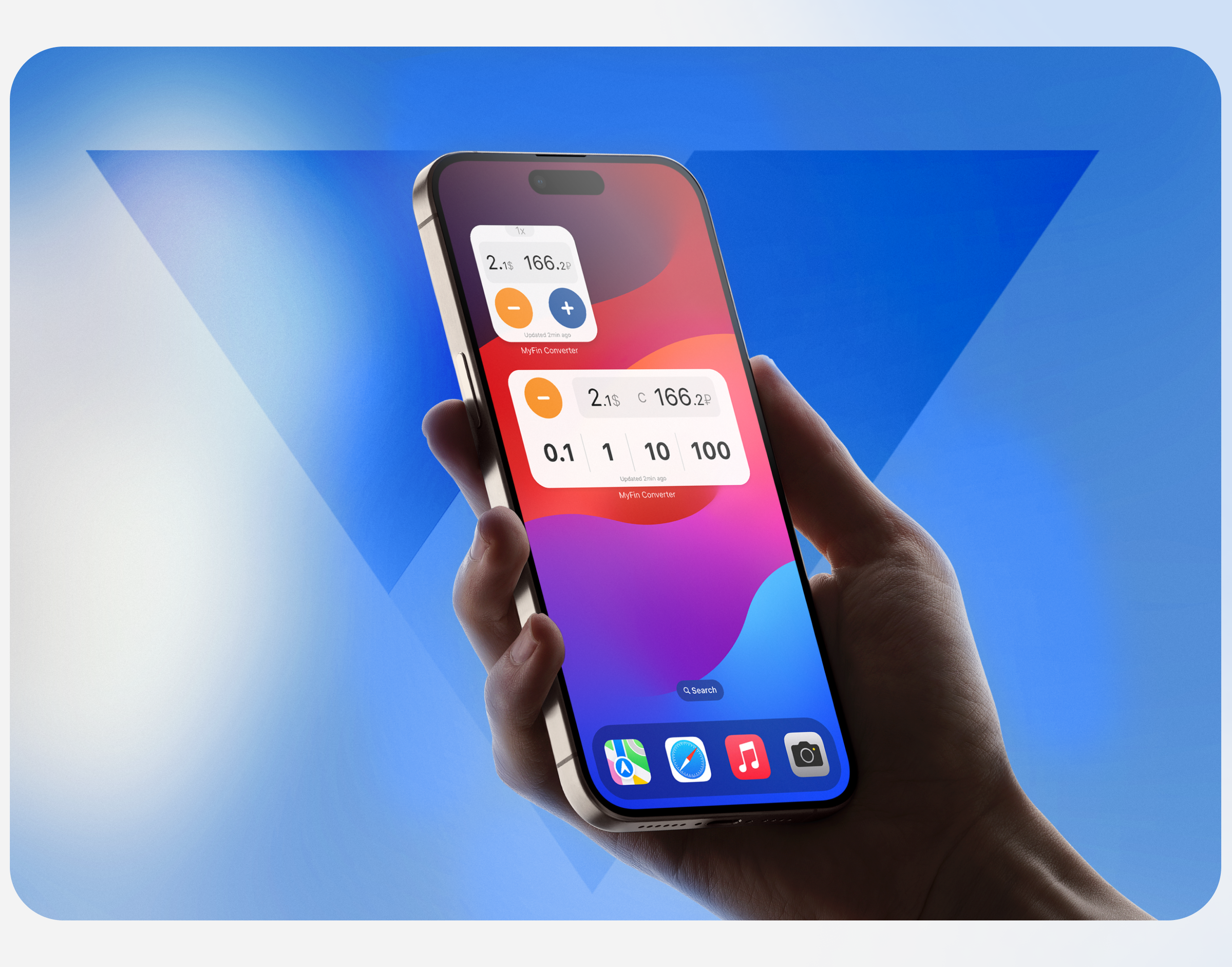 Приложение-виджет конвертер валют MyFin — Изображение №1 — Интерфейсы, Анимация на Dprofile