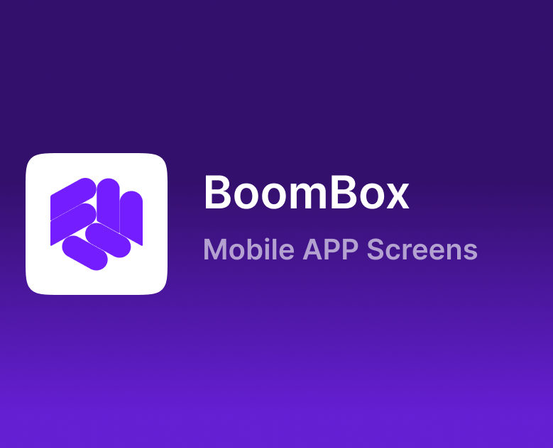 BoomBox Mobile APP Screens на Dprofile