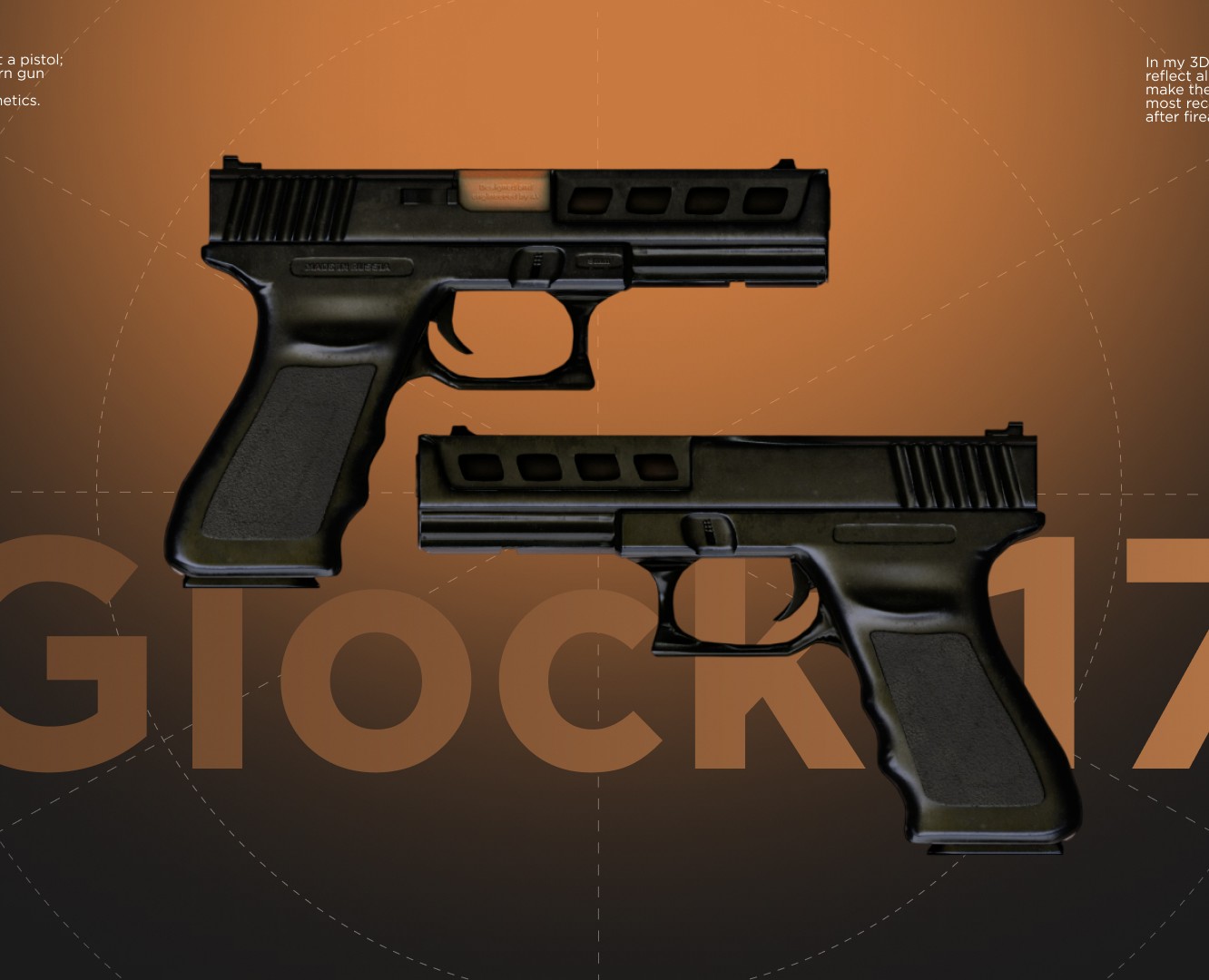 GLOCK 17 MODEL — 3D, Анимация на Dprofile