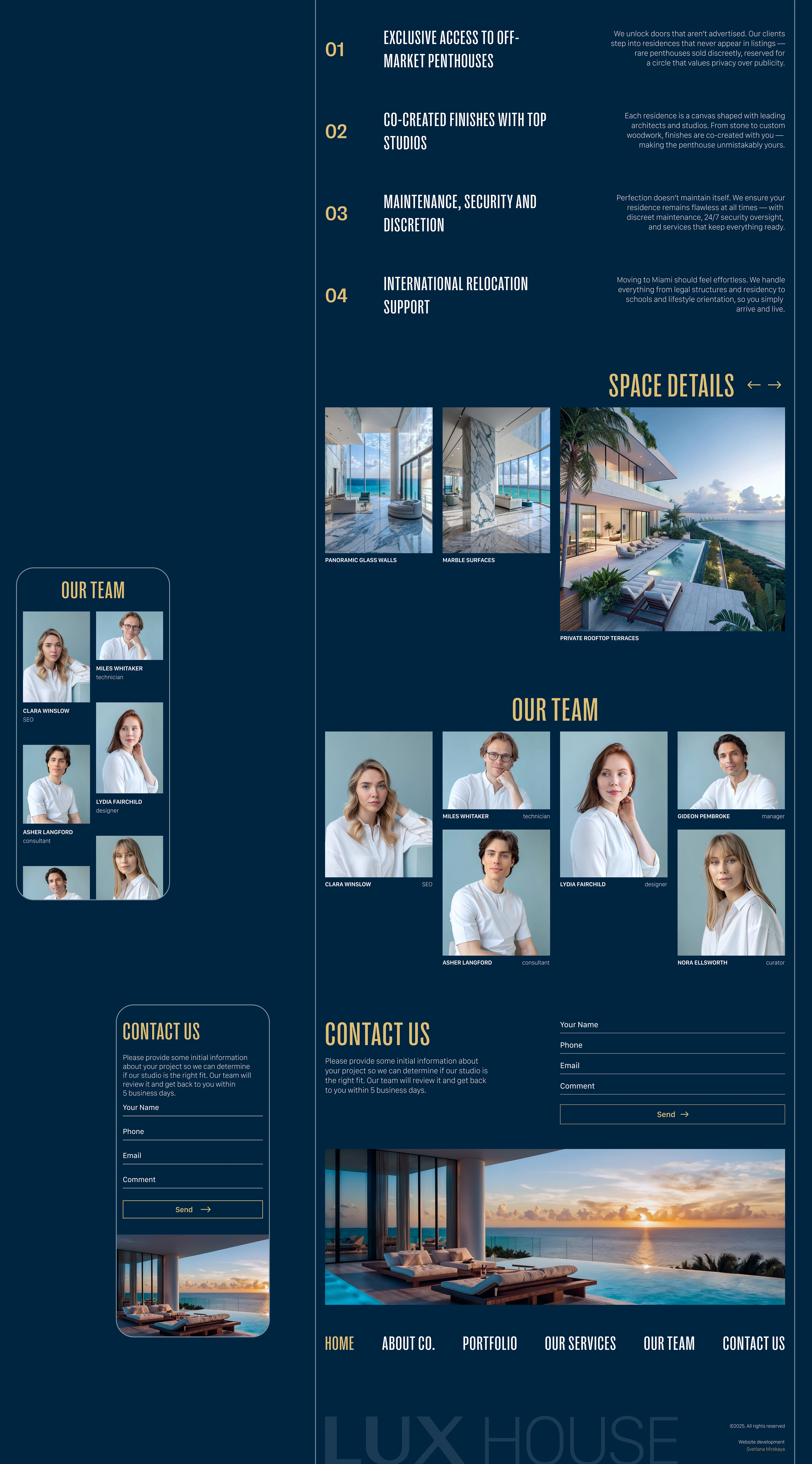 LUX House · Developer Website · UX/UI 2026 — Изображение №7 — Интерфейсы, Анимация на Dprofile