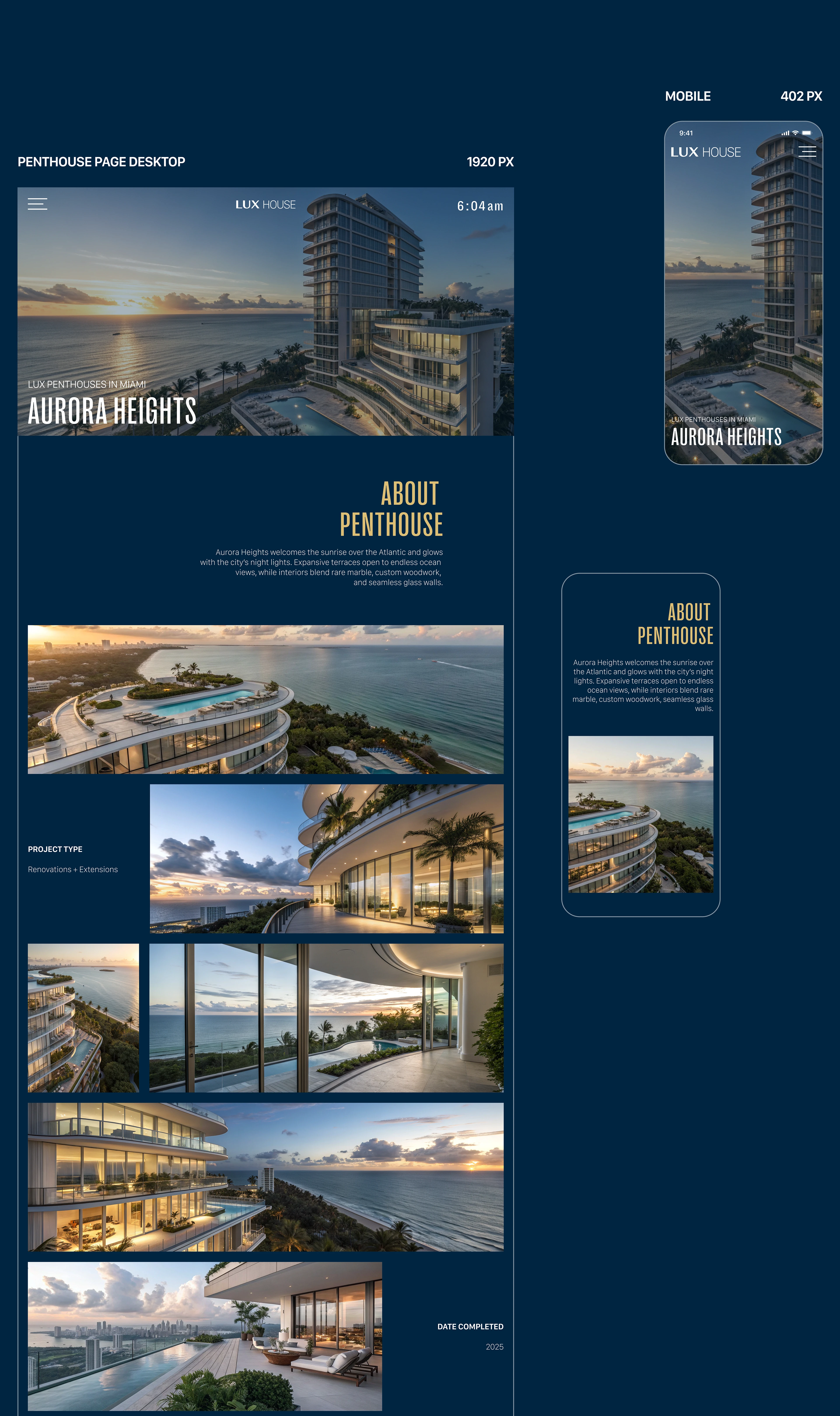 LUX House · Developer Website · UX/UI 2026 — Изображение №9 — Интерфейсы, Анимация на Dprofile