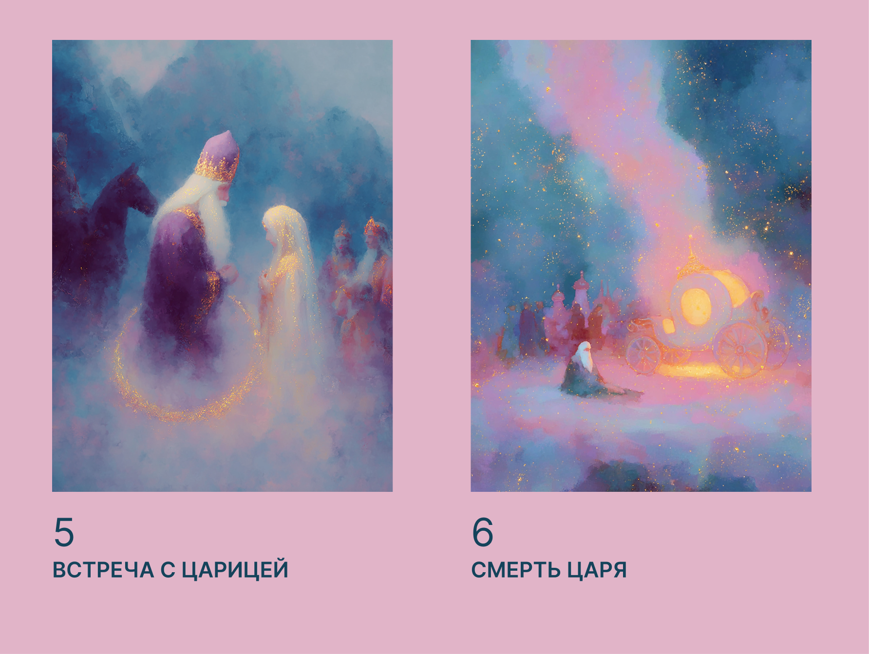 СЕРИЯ ОТКРЫТОК к сказке А.С. Пушкина — Изображение №5 — Брендинг, Иллюстрация на Dprofile