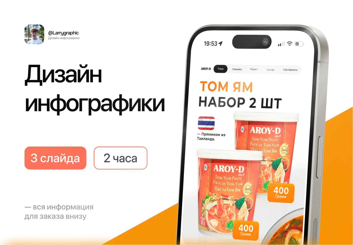 Дизайн инфографики для том ям пасты — Изображение №1 — Графика, Маркетинг на Dprofile