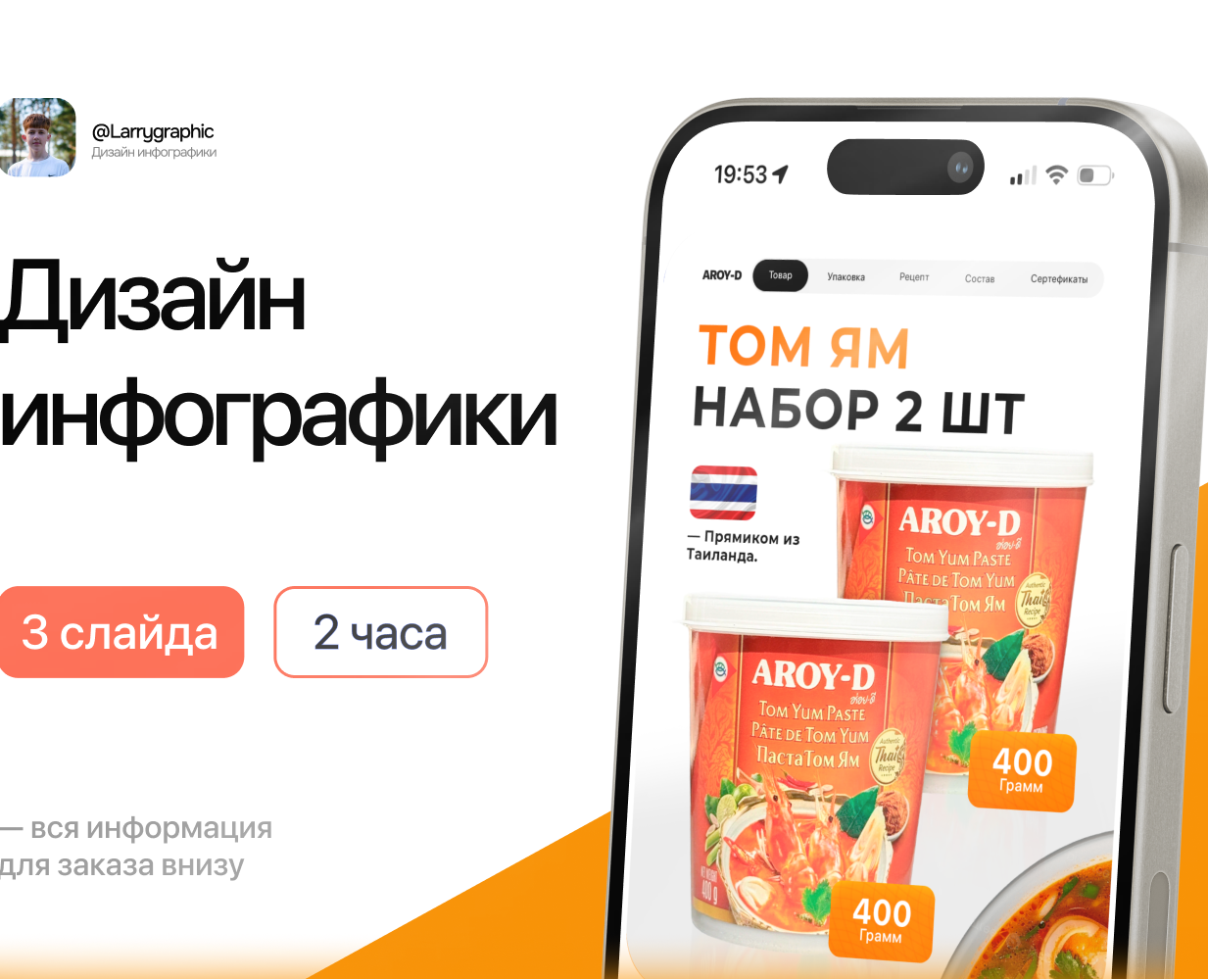 Дизайн инфографики для том ям пасты на Dprofile