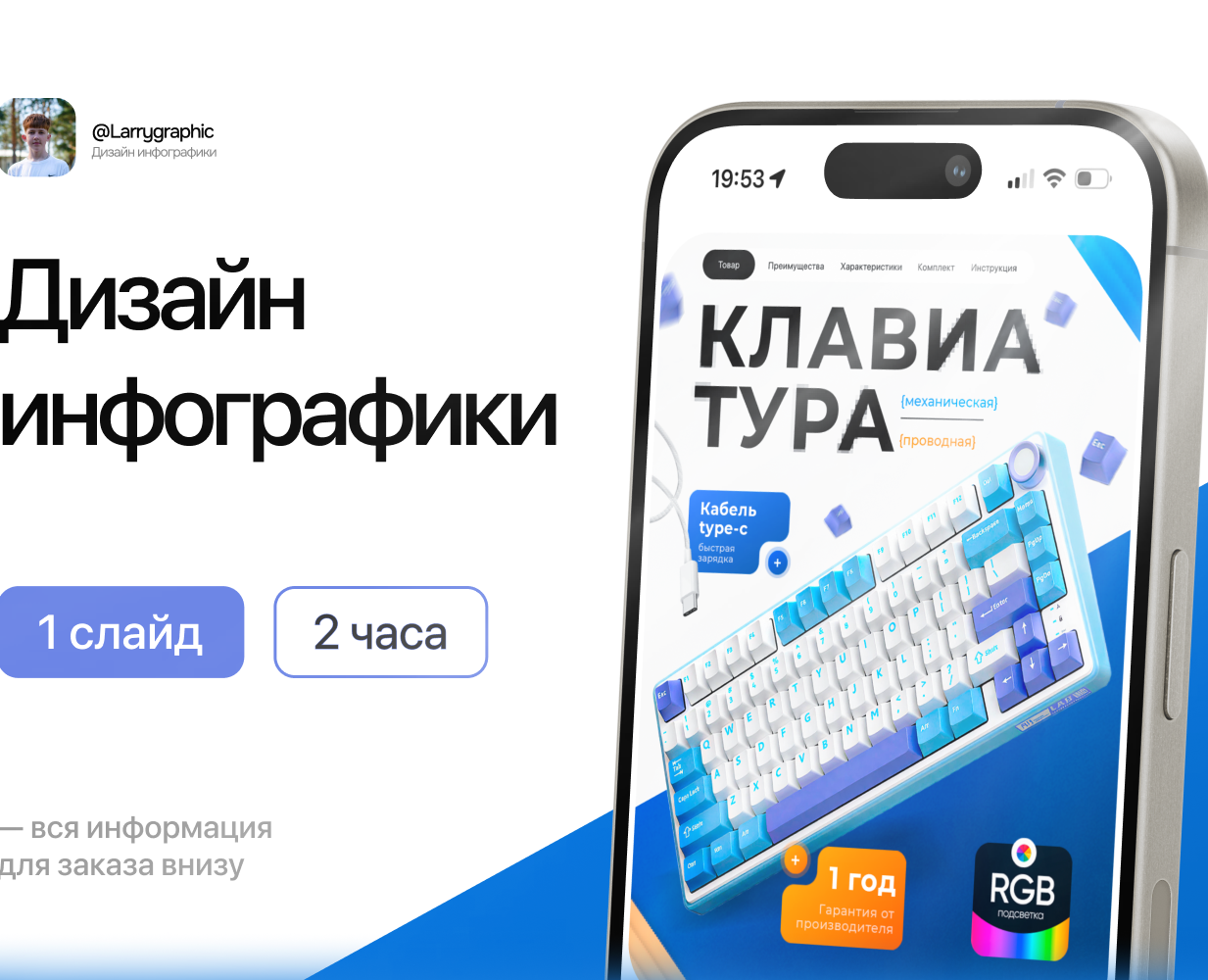 Дизайн инфографики для клавиатуры на Dprofile