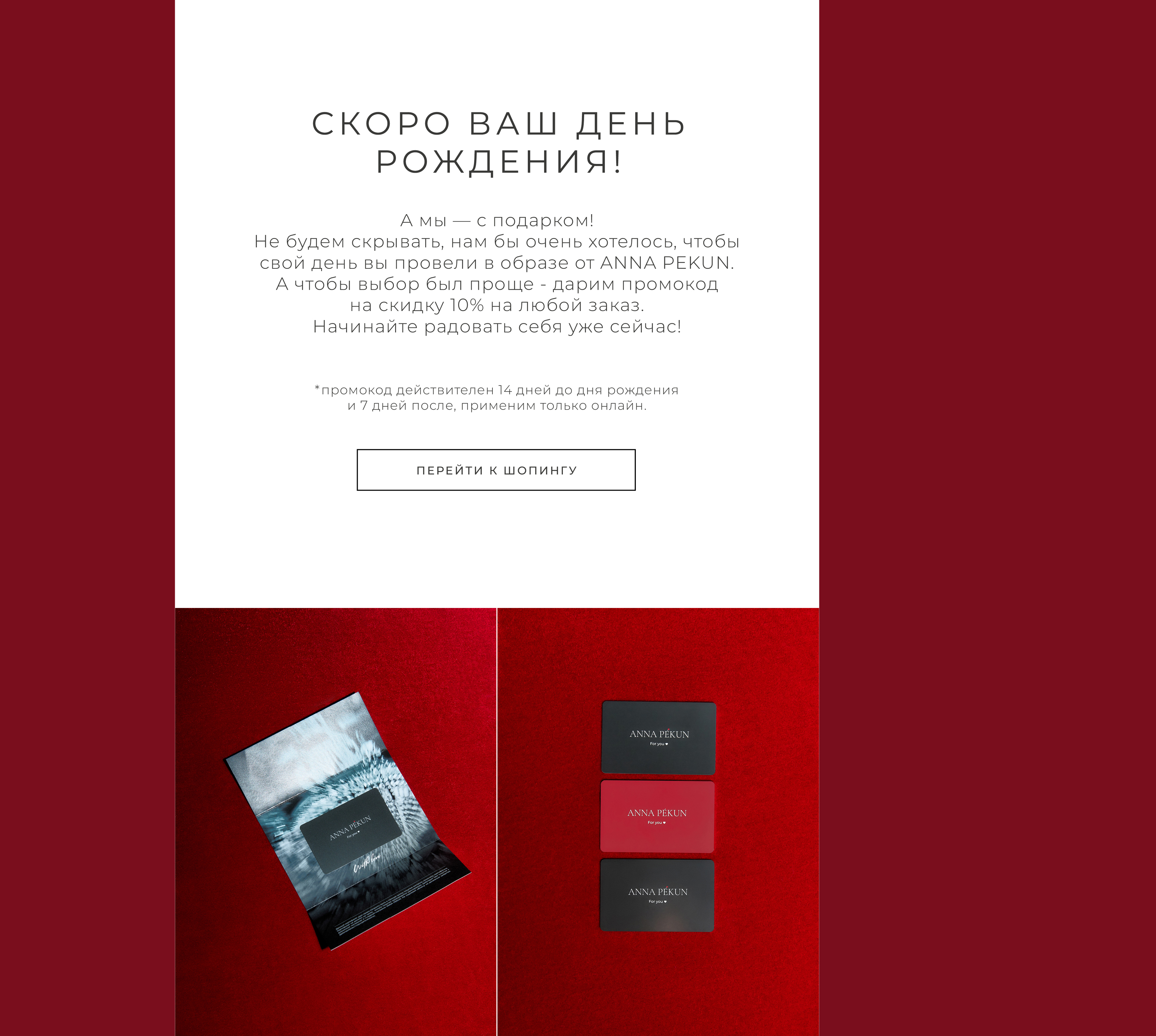 e-mail рассылка для бренда женской одежды ANNA PEKUN — Изображение №3 — Интерфейсы, Графика на Dprofile