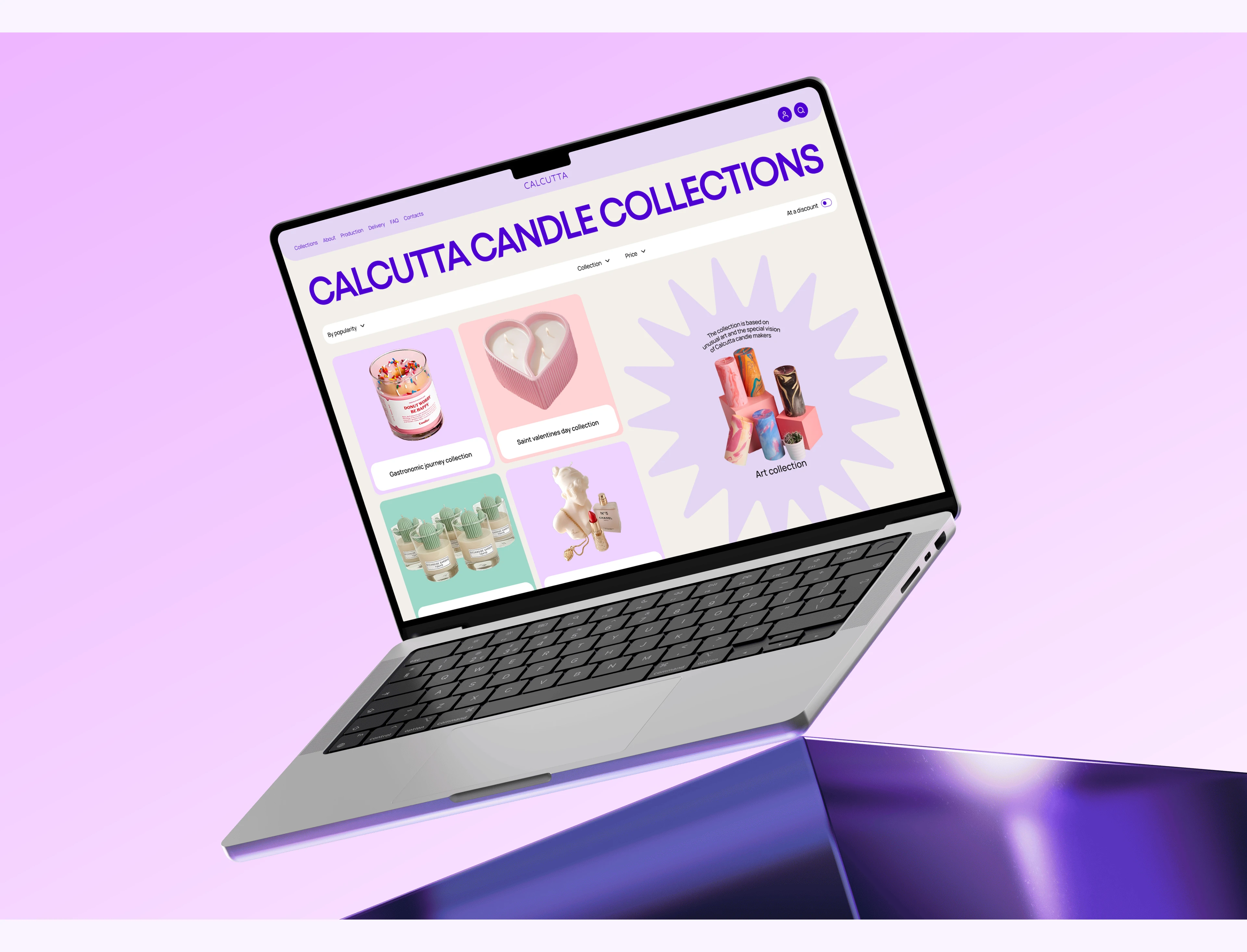 СALCUTTA | Candle workshop website — Изображение №8 — Интерфейсы на Dprofile