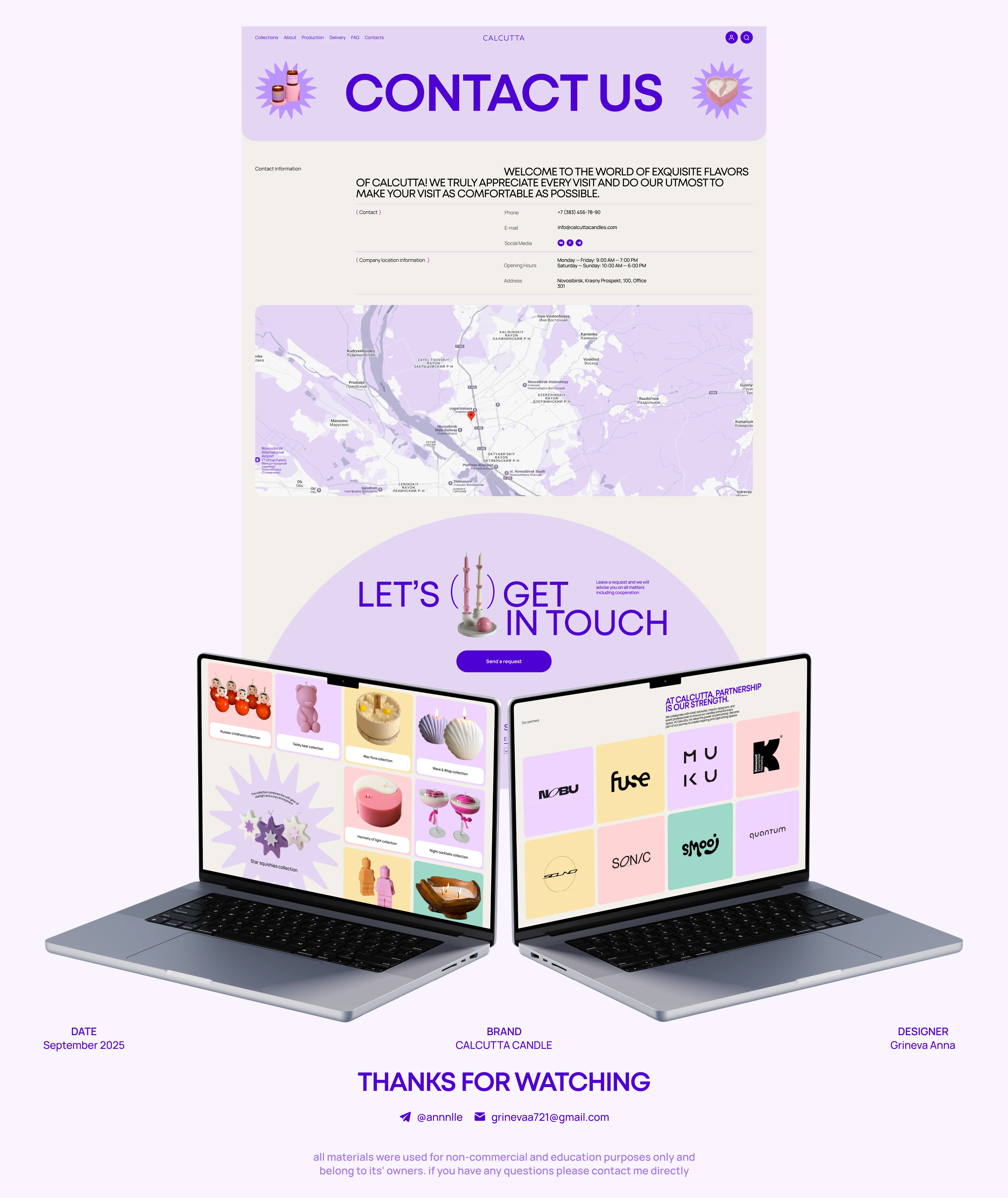 СALCUTTA | Candle workshop website — Изображение №11 — Интерфейсы на Dprofile