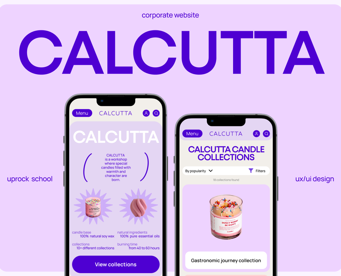 СALCUTTA | Candle workshop website — Интерфейсы на Dprofile