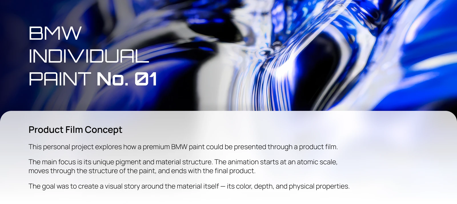 BMW Paint Pigment — Product Animation — Изображение №1 — 3D, Анимация на Dprofile
