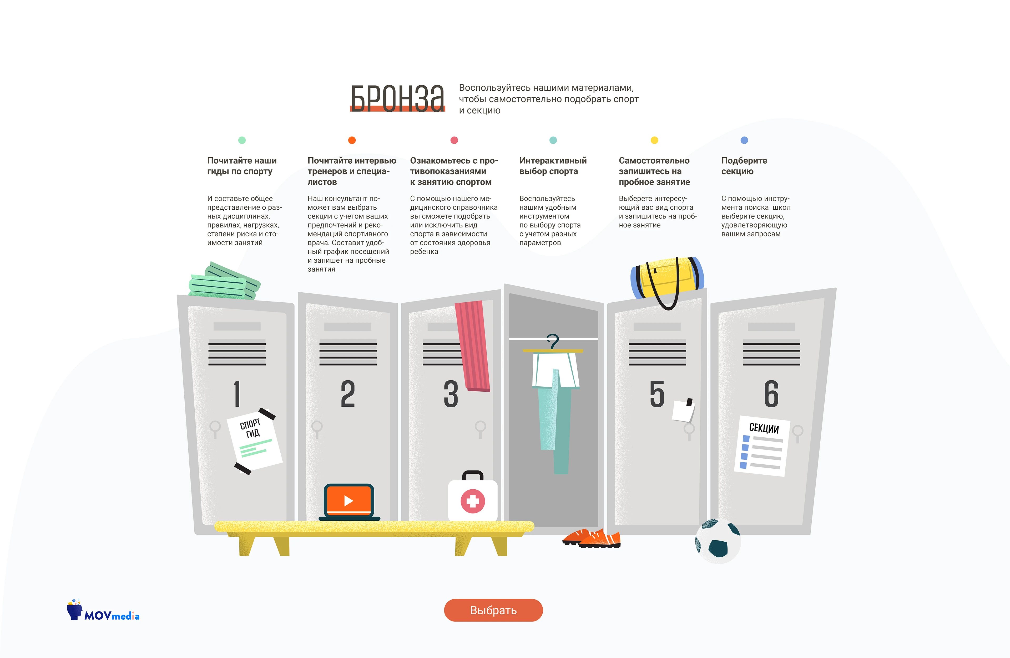 Sports section | Infographic — Изображение №1 — Графика на Dprofile