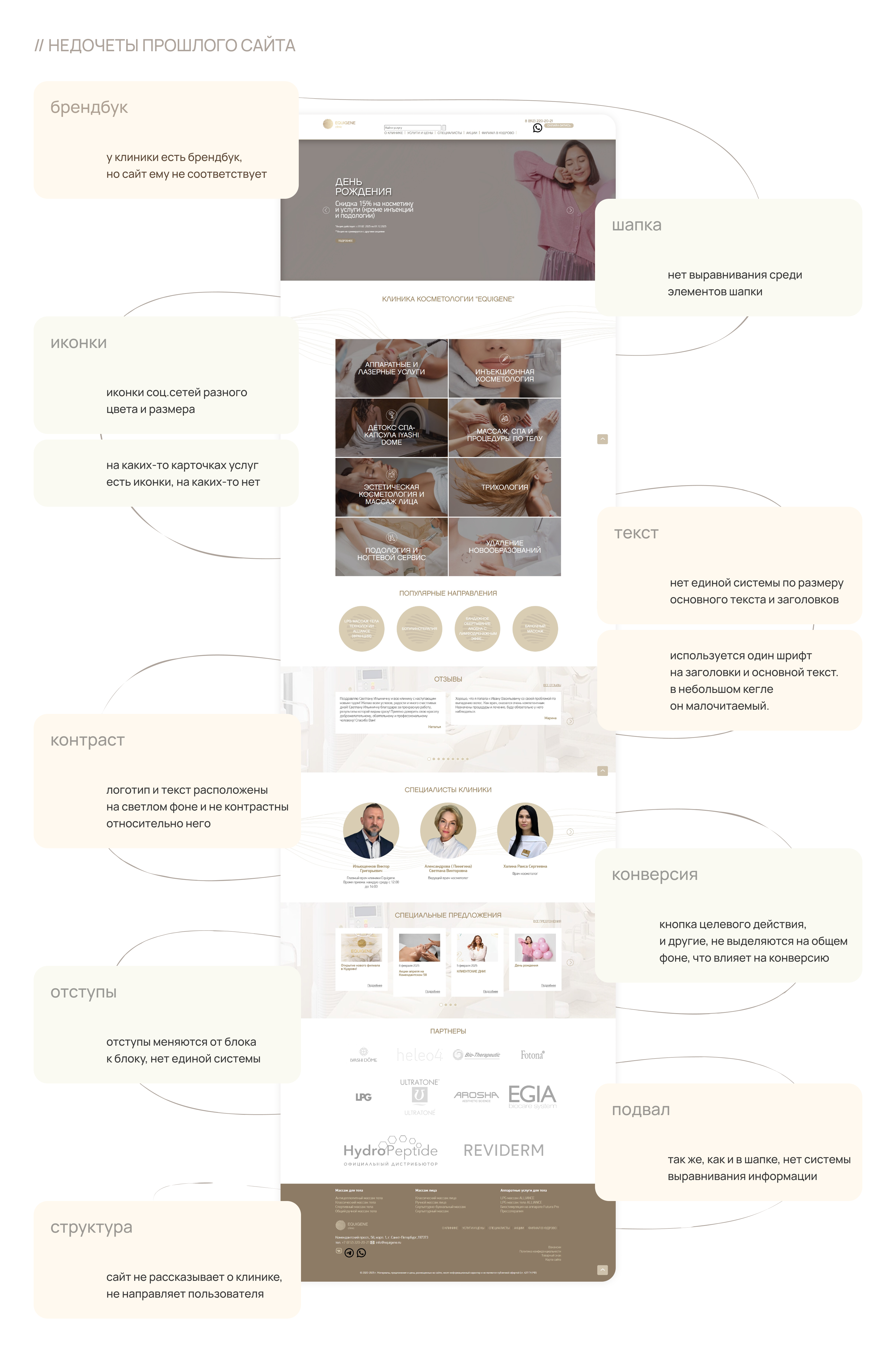 EQUIGENE: Клиника косметологии — Изображение №2 — Интерфейсы, Анимация на Dprofile