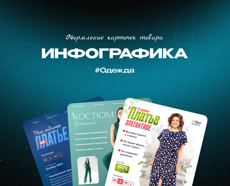 Инфографика / Дизайн карточек для Wildberries / Одежда на Dprofile
