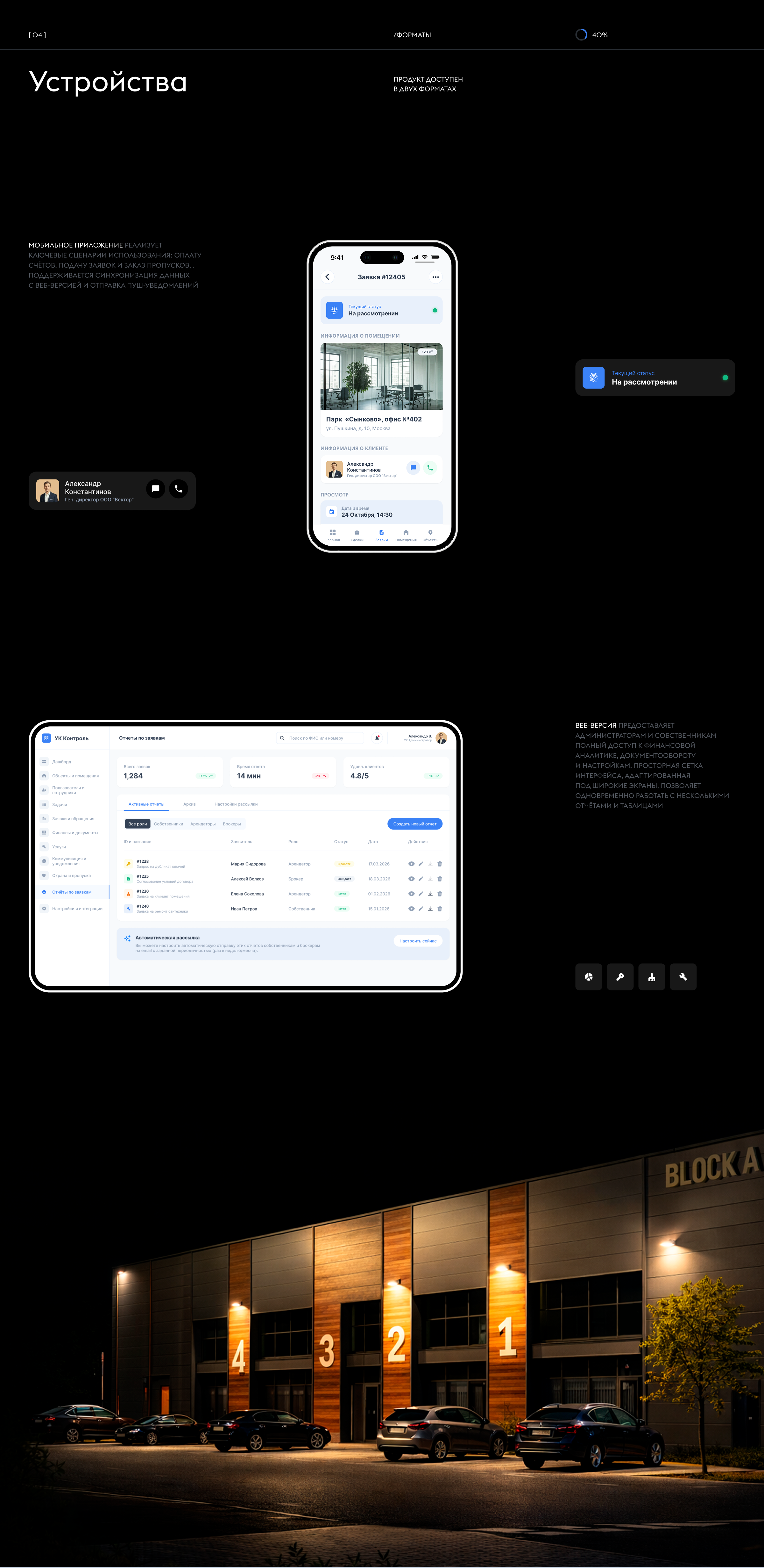 УКН— цифровая платформа для управления коммерческой недвижимостью — Изображение №5 — Интерфейсы на Dprofile