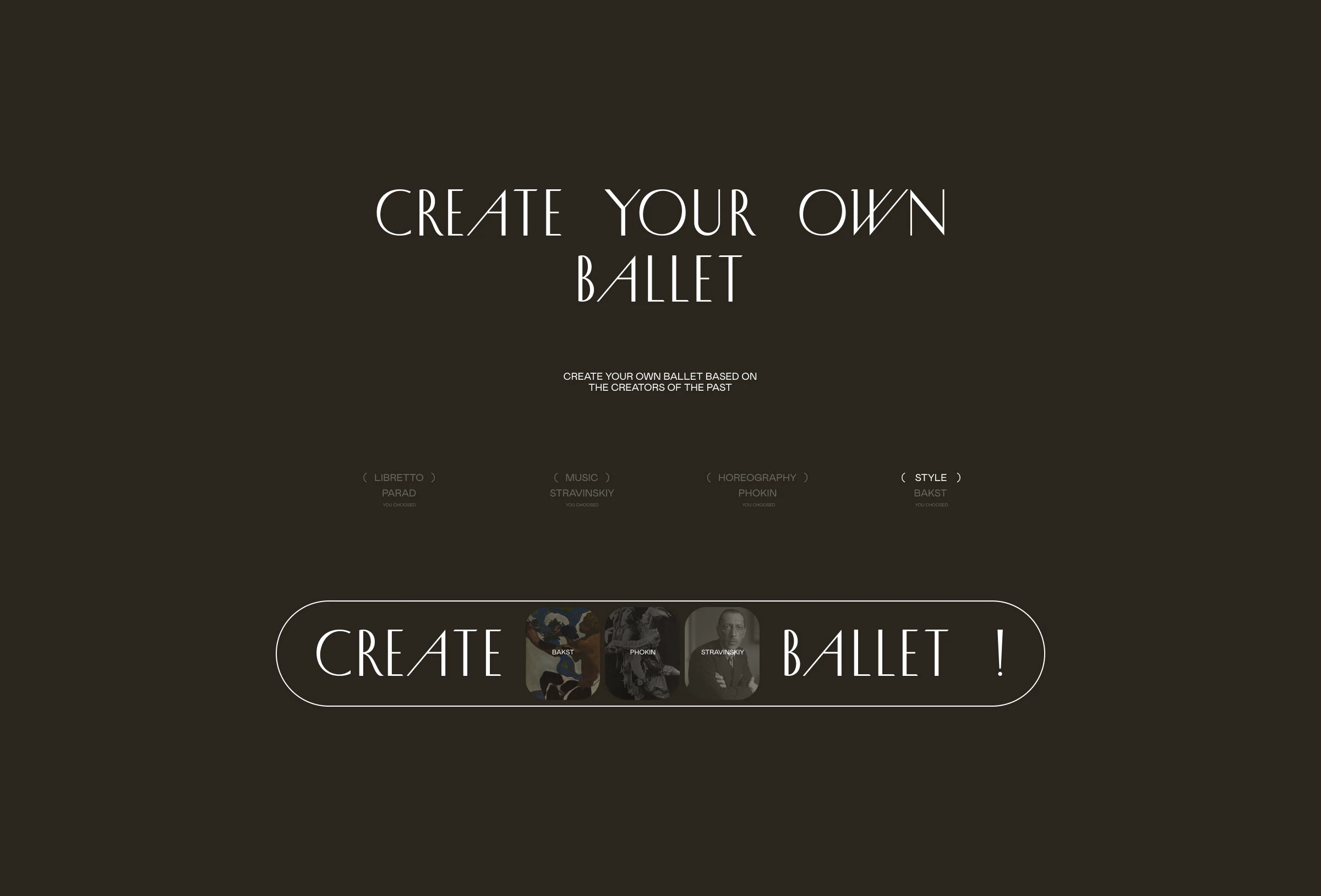 Сайт о театральной антрепризе Дягилева — Изображение №13 — Интерфейсы, Графика на Dprofile