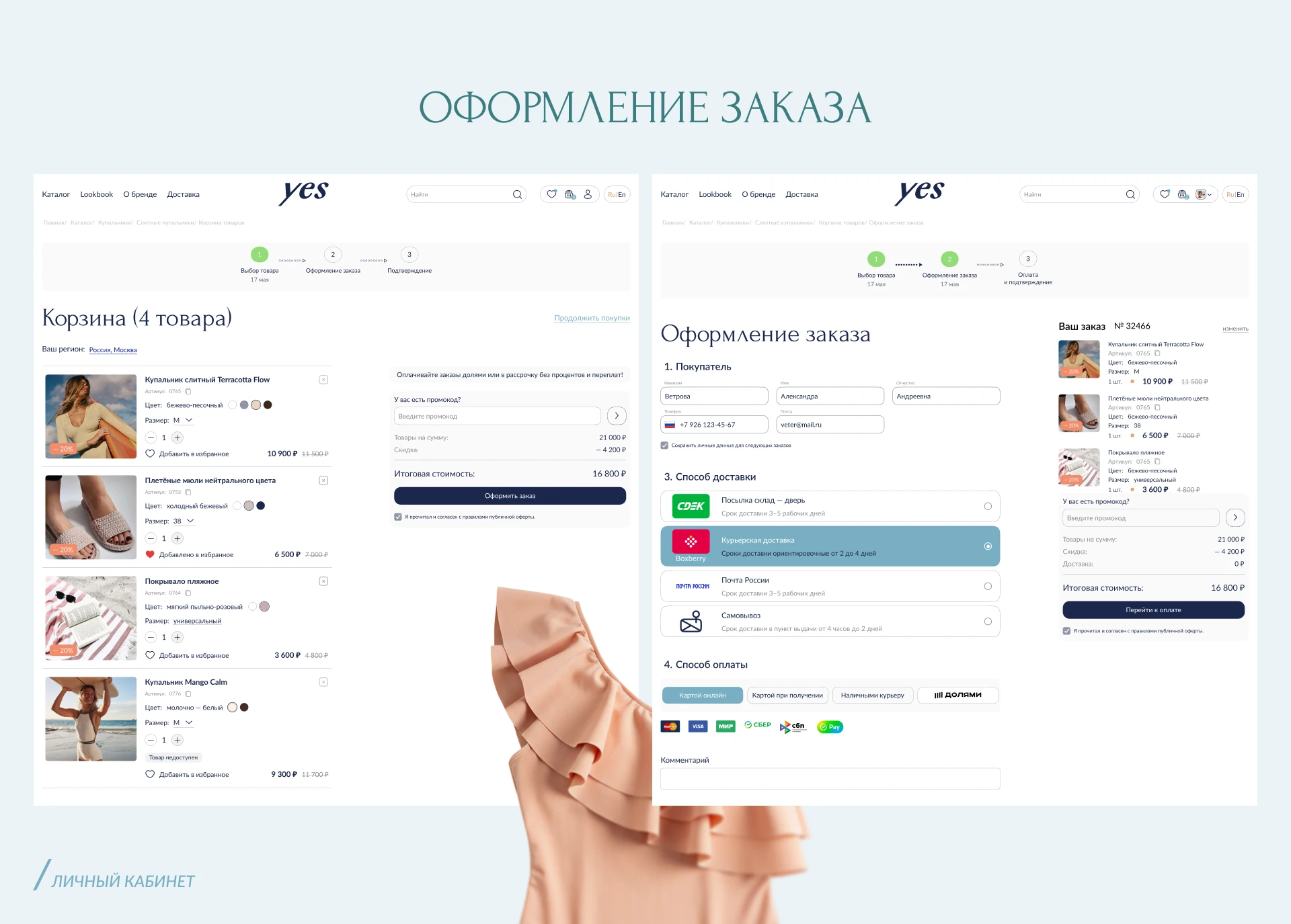YES — Fashion E-Commerce Website & UI Kit Design — Изображение №21 — Интерфейсы, Брендинг на Dprofile