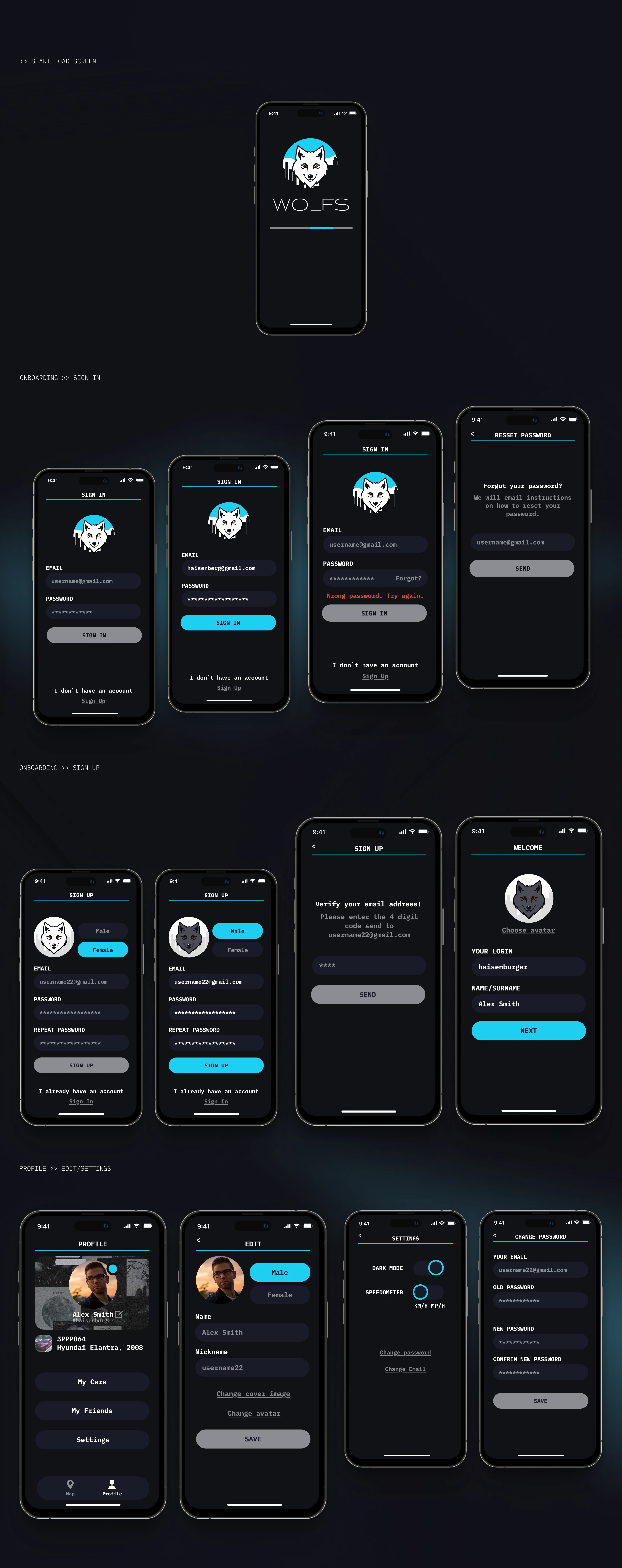WOLFS | Mobile App Design — Изображение №4 — Интерфейсы на Dprofile