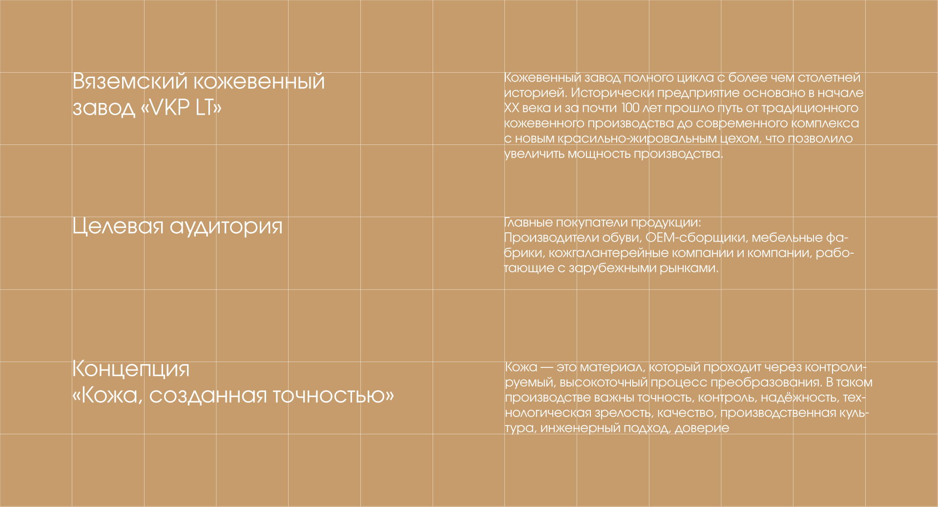 Айдентика вяземского кожевенного завода "VKP LT" — Изображение №1 — Брендинг на Dprofile