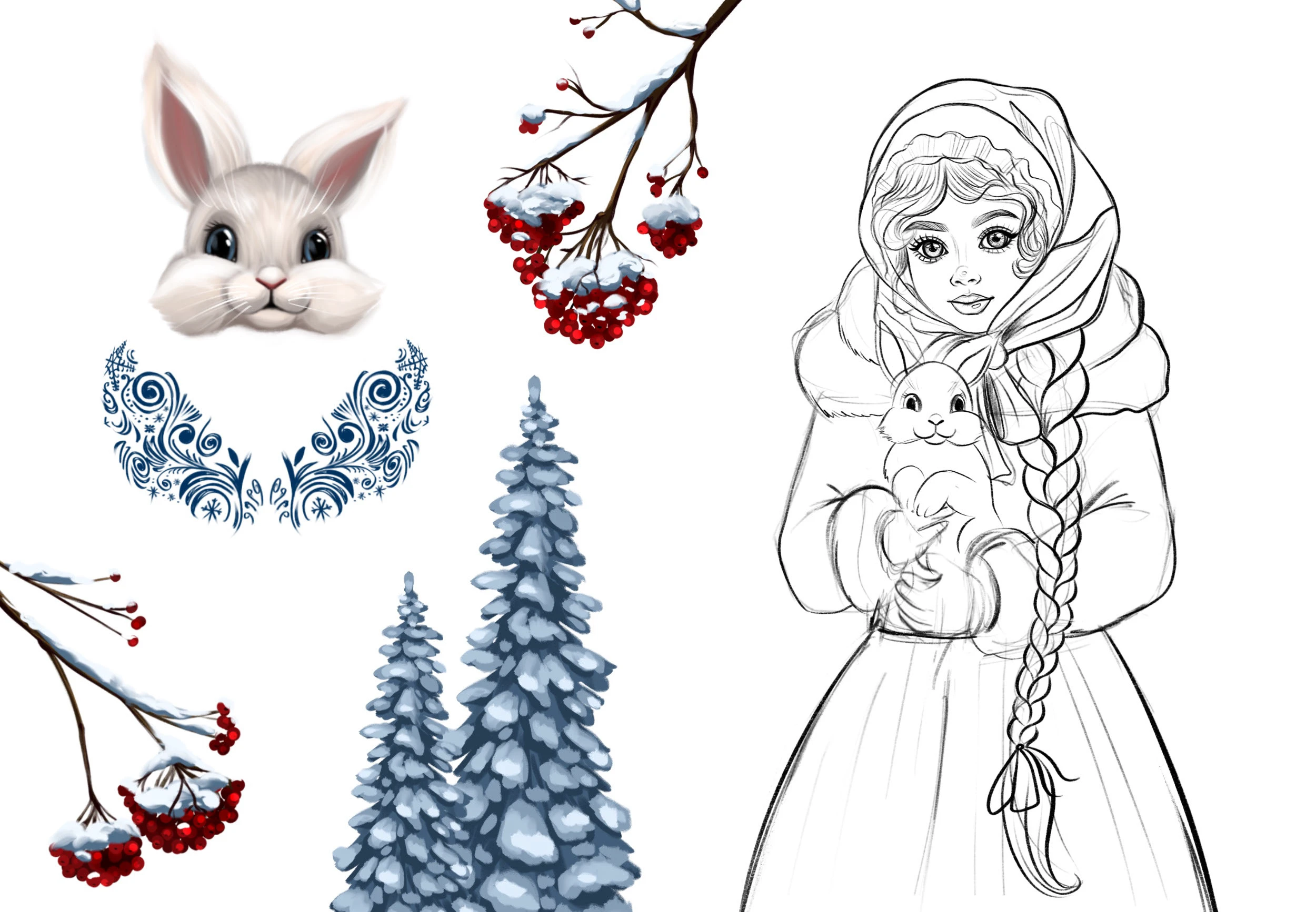 Снегурочки — Изображение №11 — Иллюстрация на Dprofile