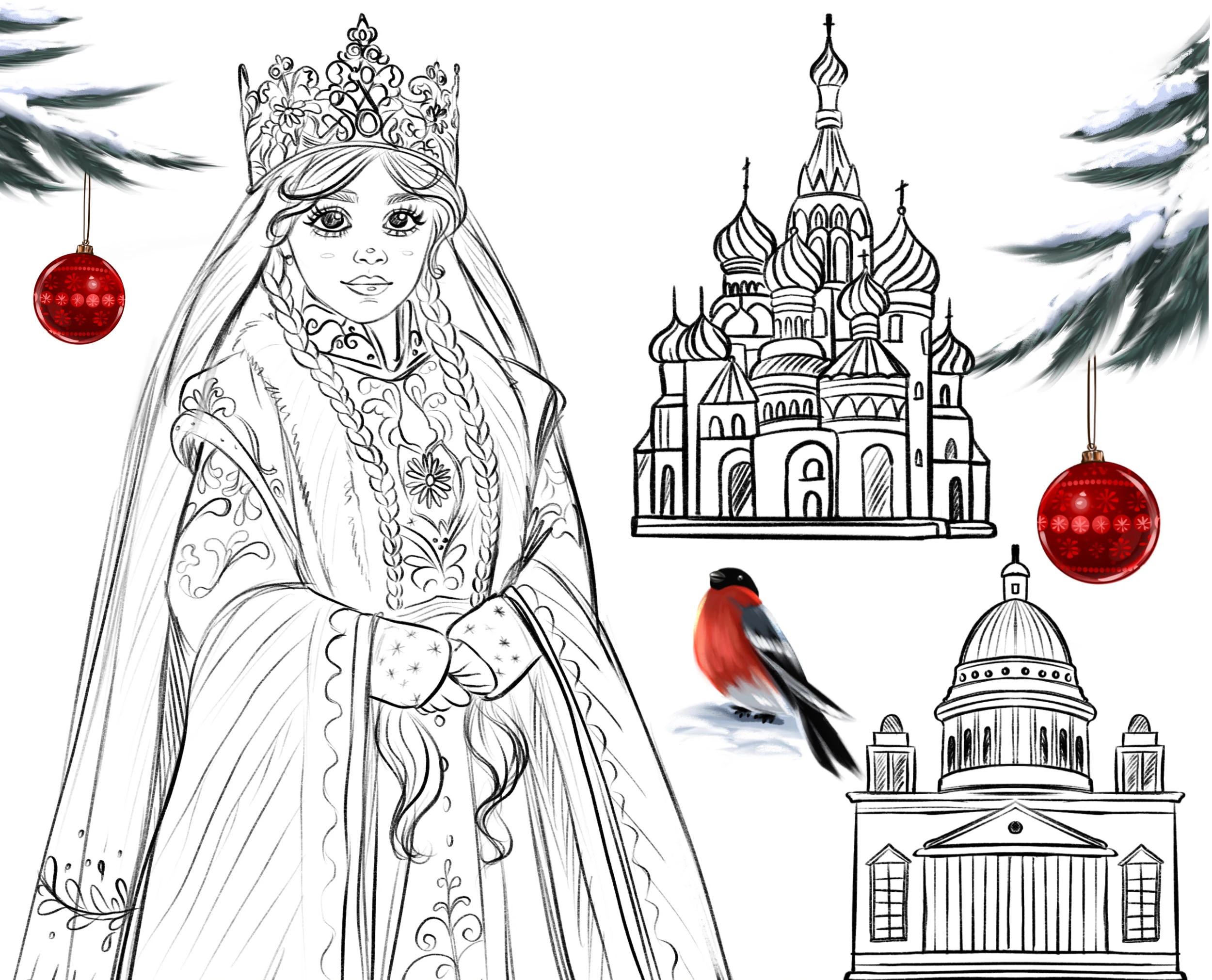 Снегурочки — Изображение №2 — Иллюстрация на Dprofile