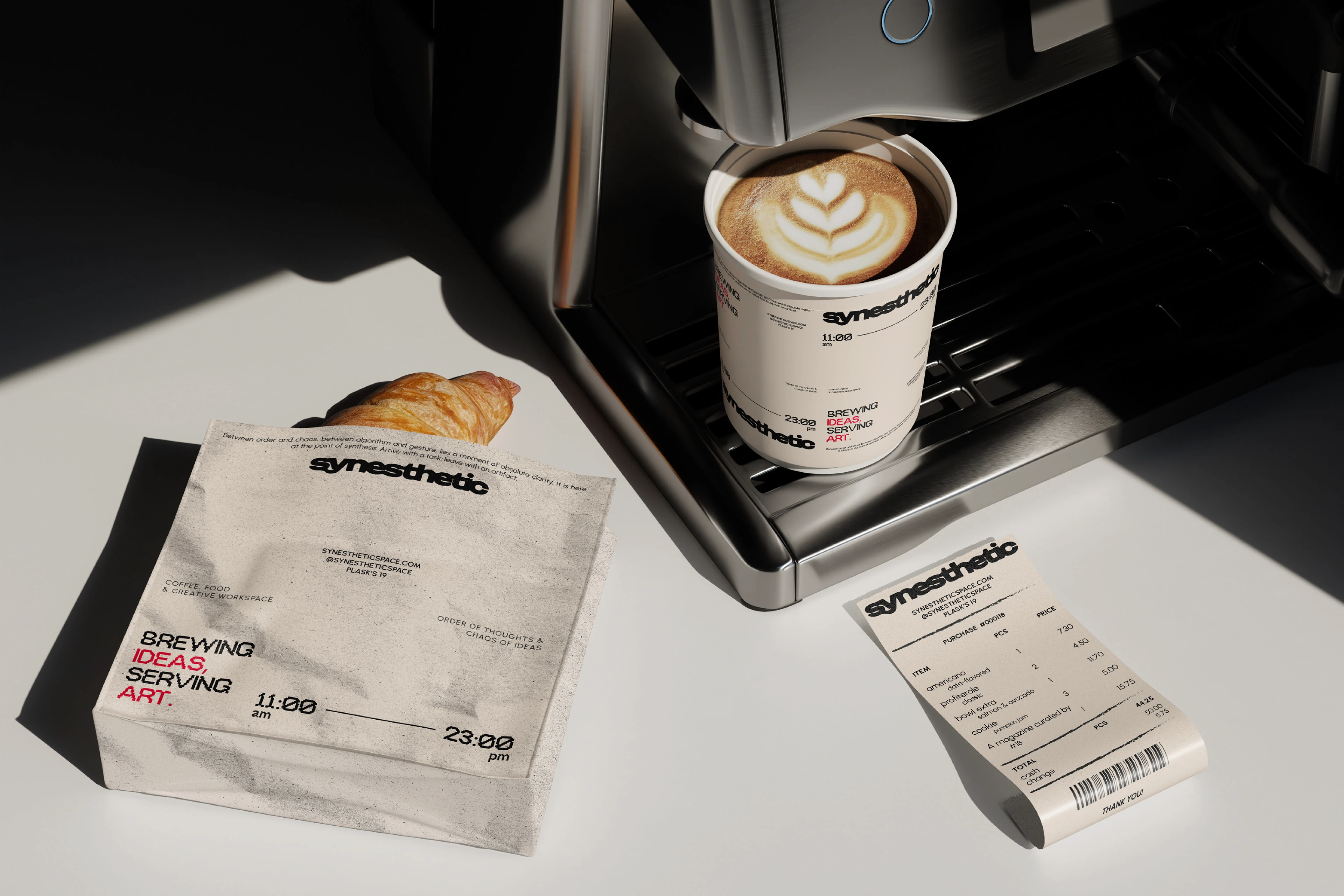 SYNESTHETIC / identity for coffee shop & workspace — Изображение №2 — Брендинг, Графика на Dprofile