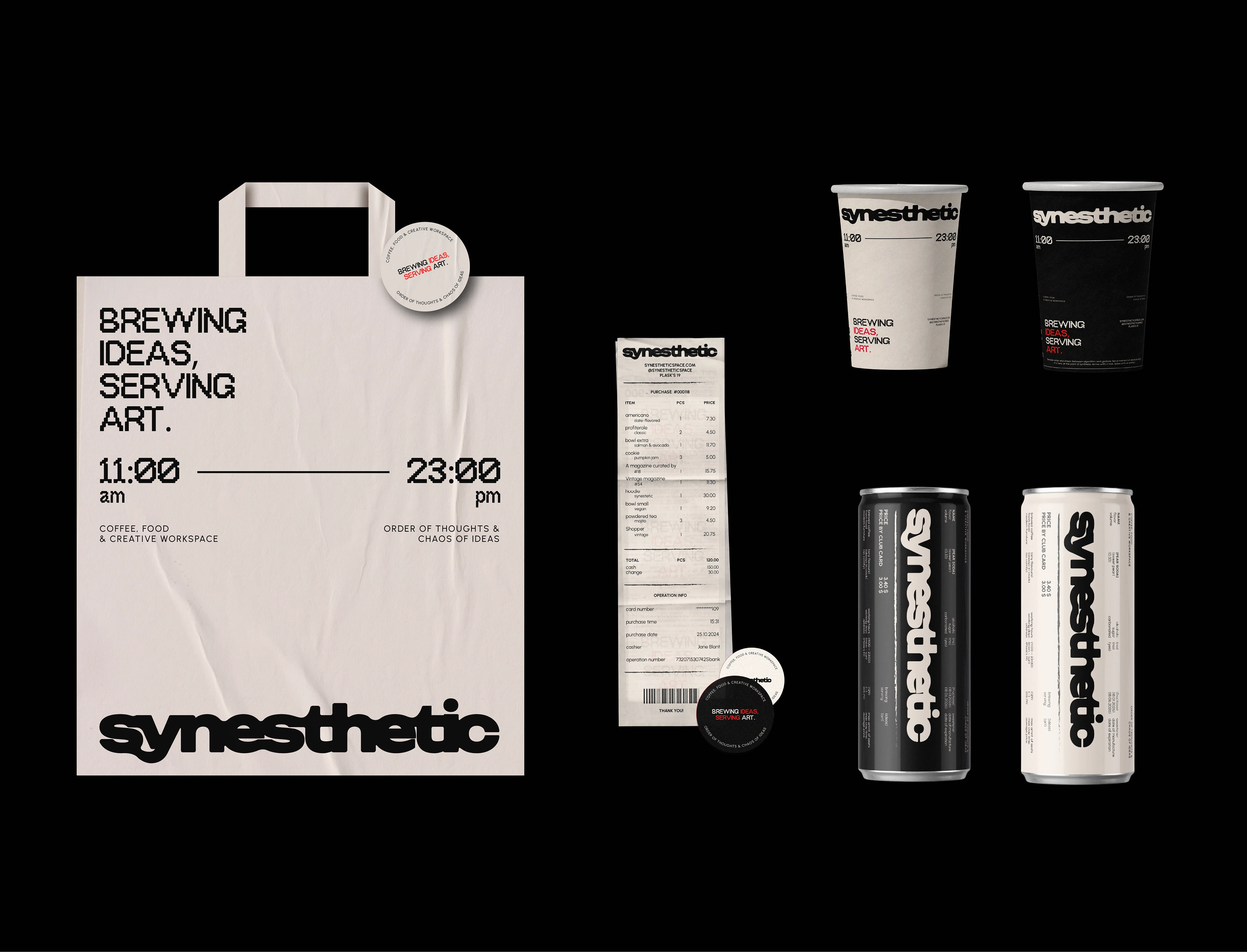 SYNESTHETIC / identity for coffee shop & workspace — Изображение №16 — Брендинг, Графика на Dprofile