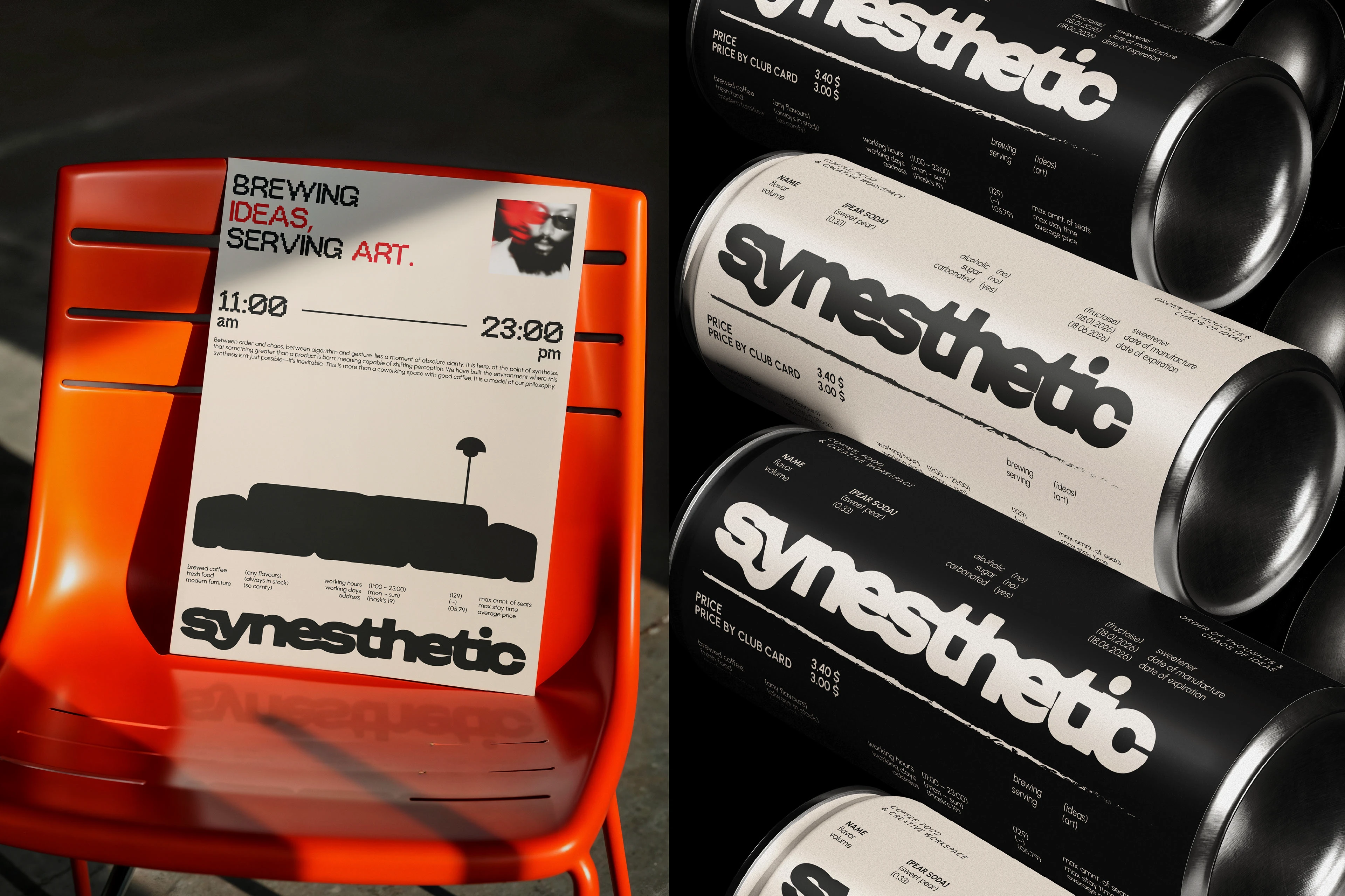 SYNESTHETIC / identity for coffee shop & workspace — Изображение №17 — Брендинг, Графика на Dprofile