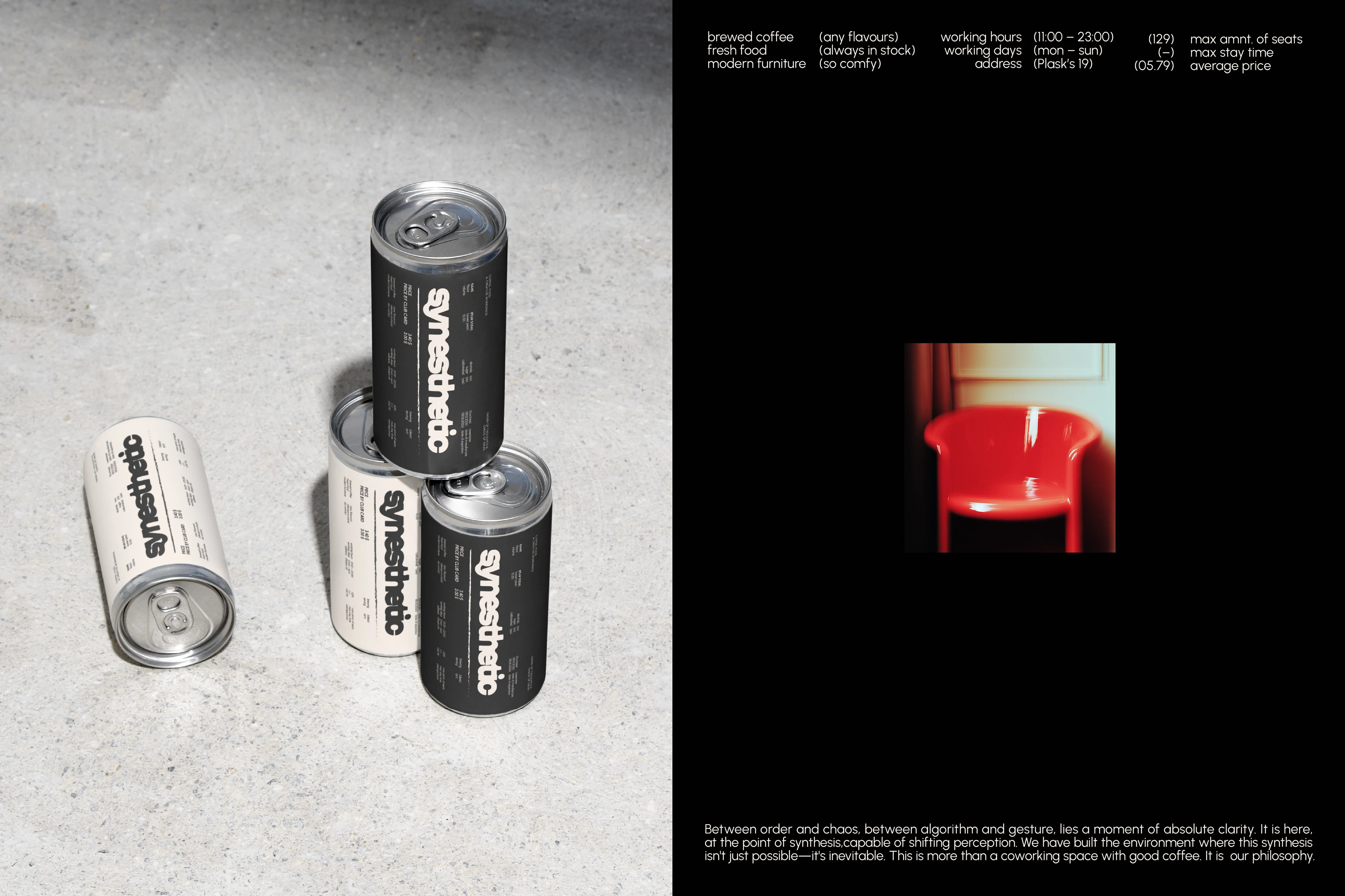 SYNESTHETIC / identity for coffee shop & workspace — Изображение №14 — Брендинг, Графика на Dprofile