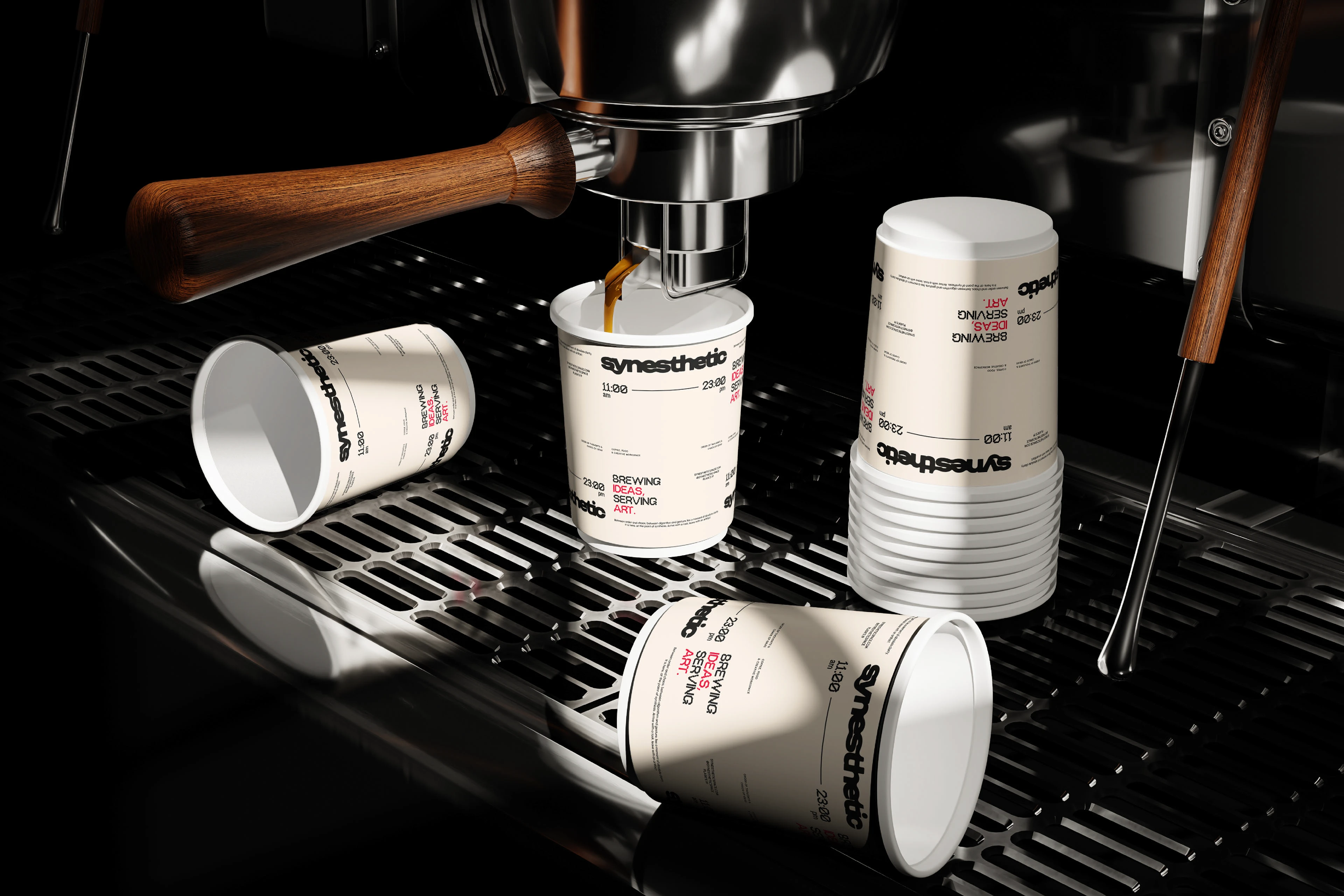 SYNESTHETIC / identity for coffee shop & workspace — Изображение №6 — Брендинг, Графика на Dprofile