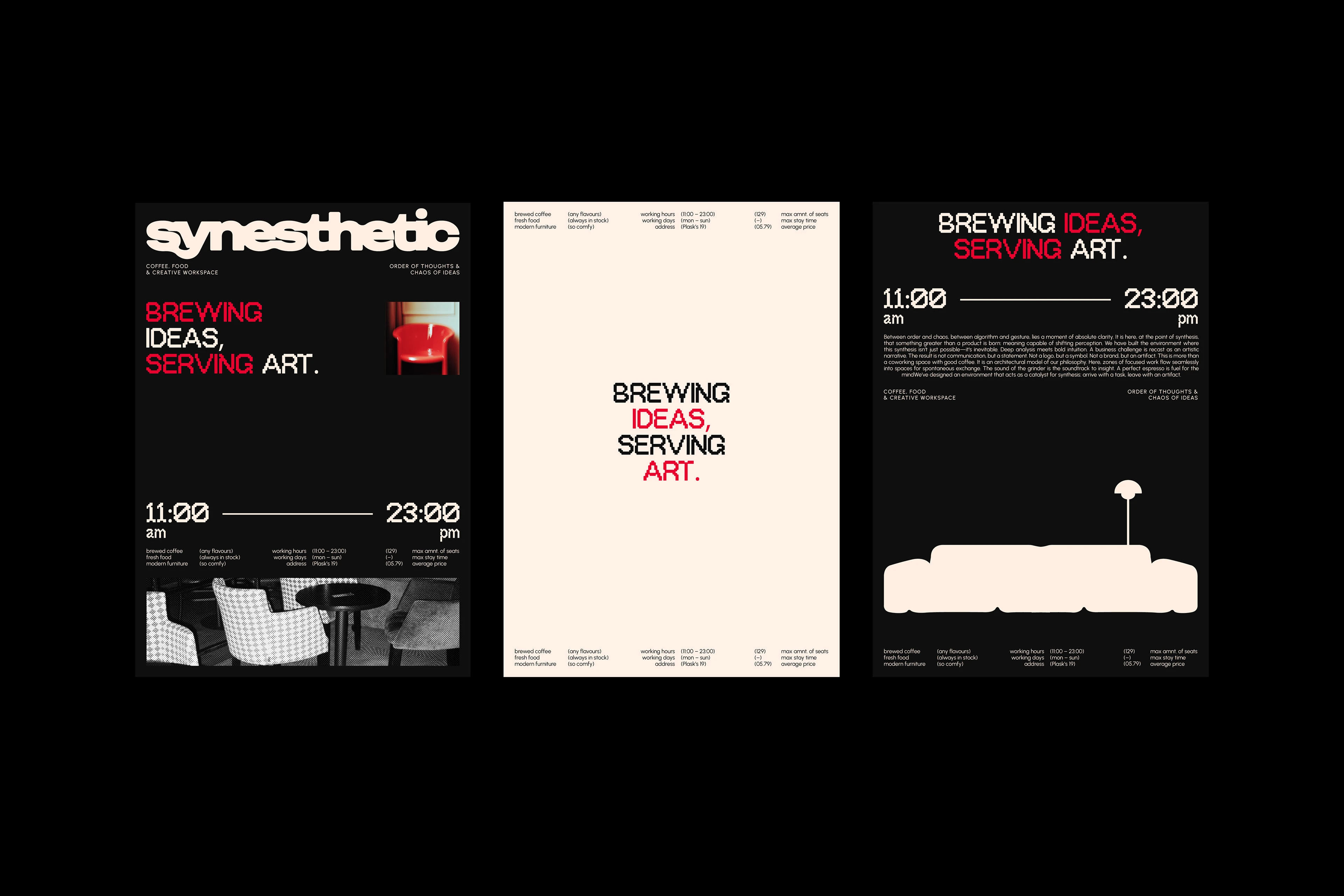 SYNESTHETIC / identity for coffee shop & workspace — Изображение №4 — Брендинг, Графика на Dprofile