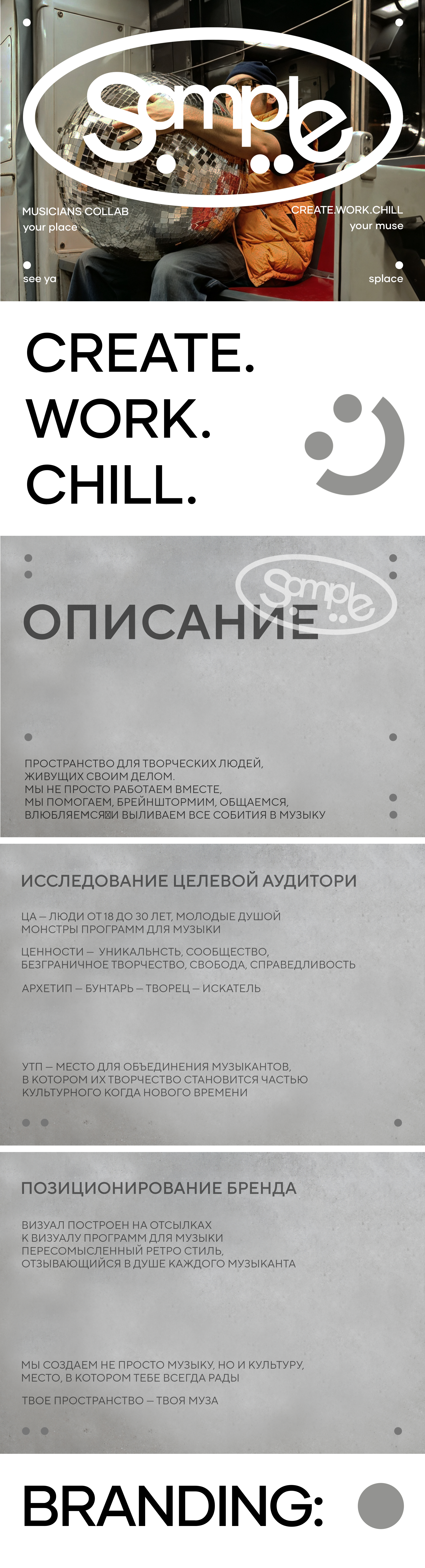 SAMPLE —ОБЪЕДИНЕНИЕ МУЗЫКАНТОВ — Изображение №1 — Интерфейсы, Брендинг на Dprofile