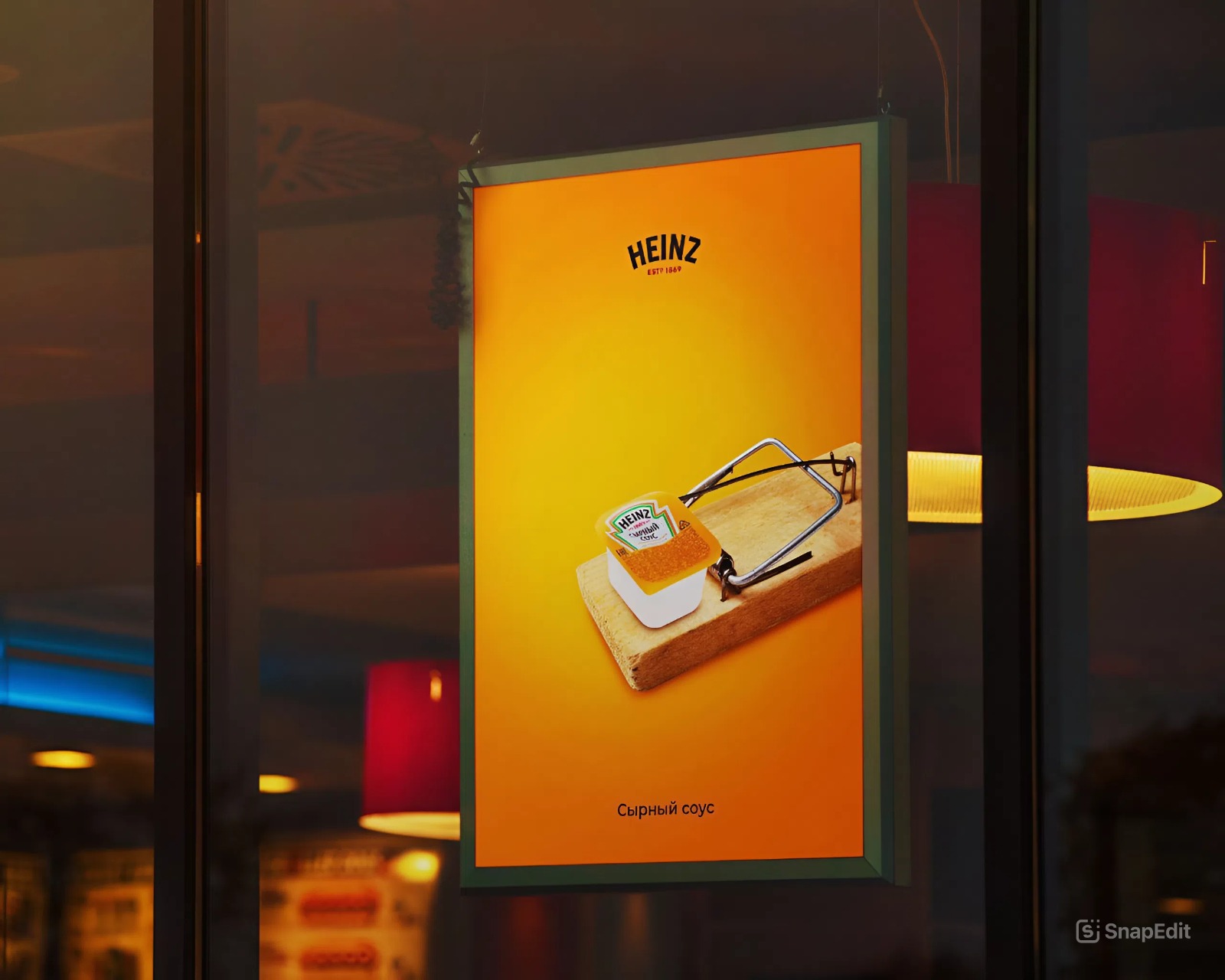 Рекламный постер для сырного соуса heinz — Изображение №1 — Графика на Dprofile