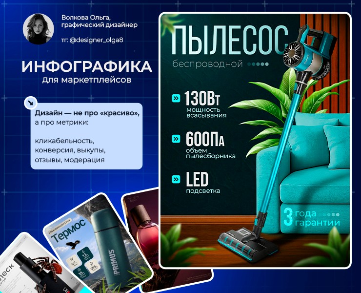 Дизайн карточек товара / Инфографика — Графика, Маркетинг на Dprofile