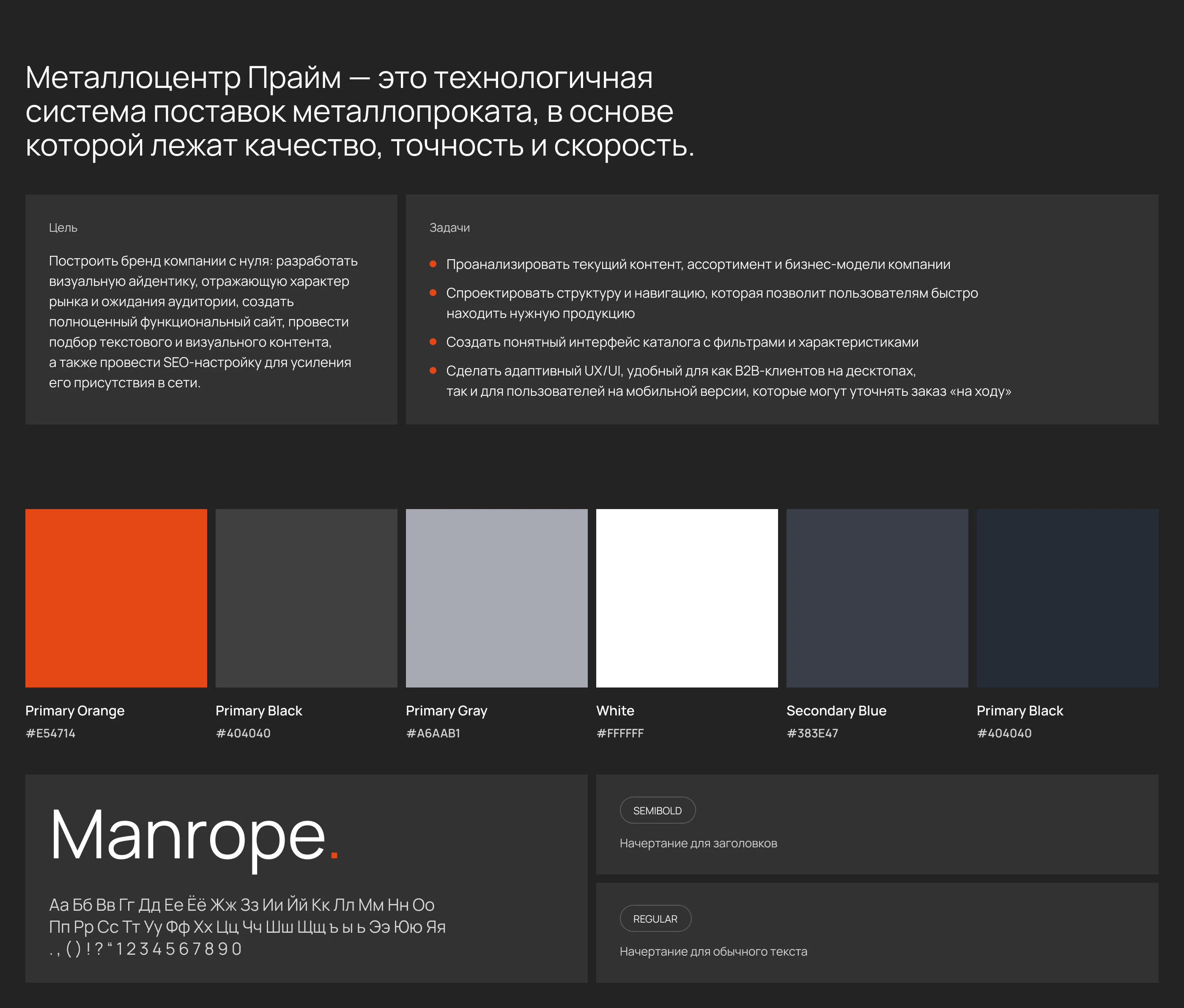 Корпоративный сайт | Металлоцентр Прайм — Изображение №2 — Интерфейсы на Dprofile