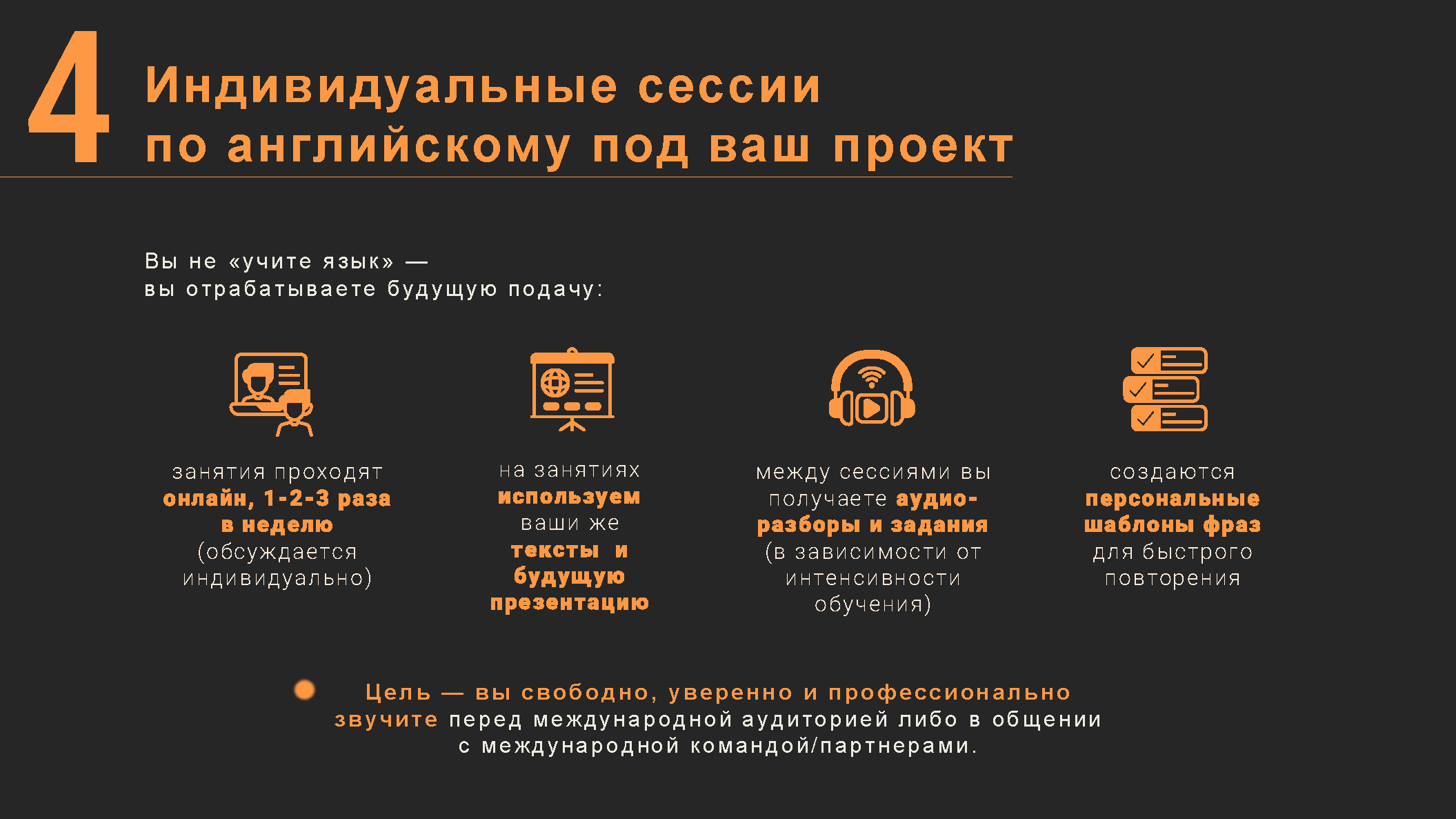 Дизайн презентации: Индивидуальный коучинг в английском — Изображение №9 — Графика, Маркетинг на Dprofile