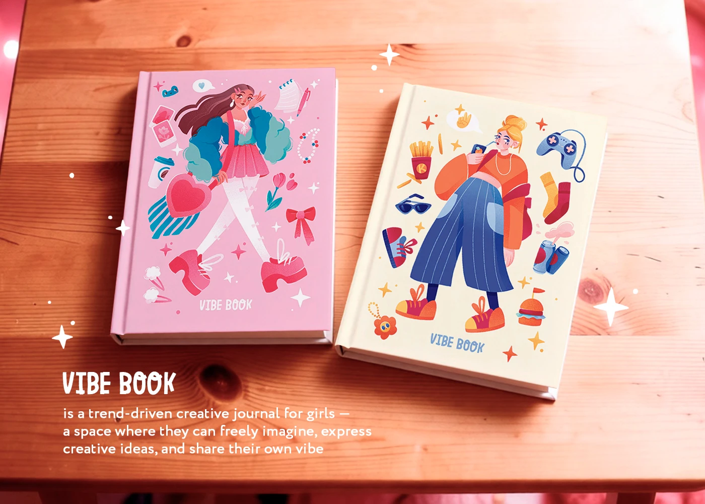 Серия обложек для блокнотов VIBE BOOK — Изображение №1 — Иллюстрация на Dprofile