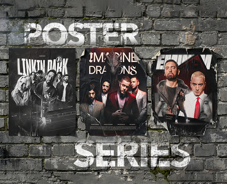 Серия постеров с артистами на Dprofile