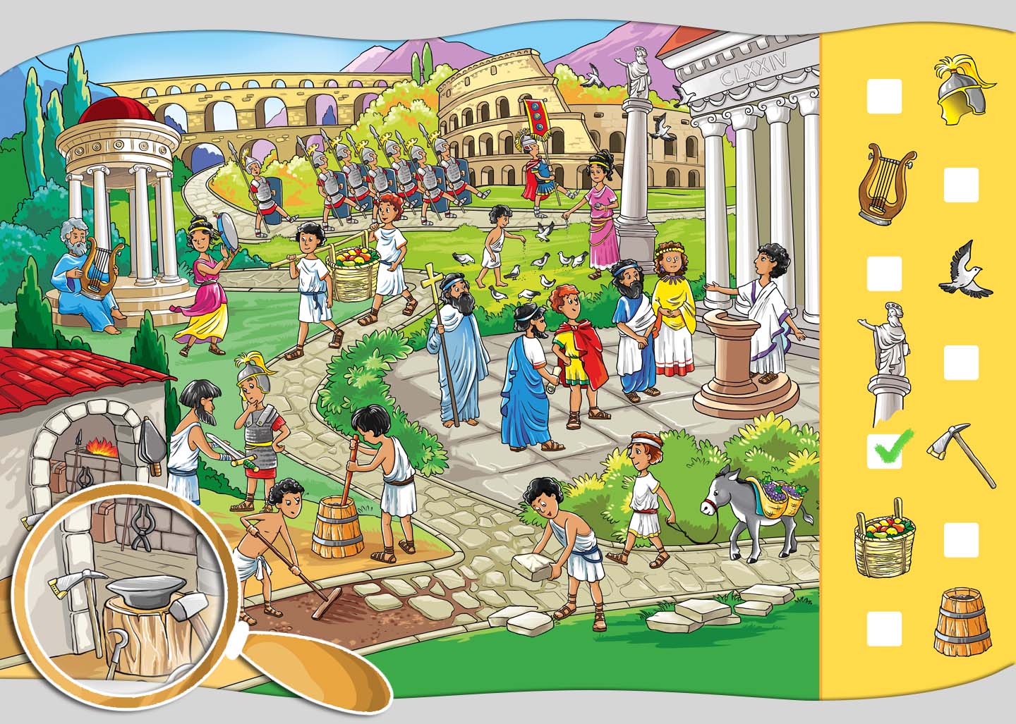 Виммельбух Древний мир — Изображение №7 — Иллюстрация на Dprofile