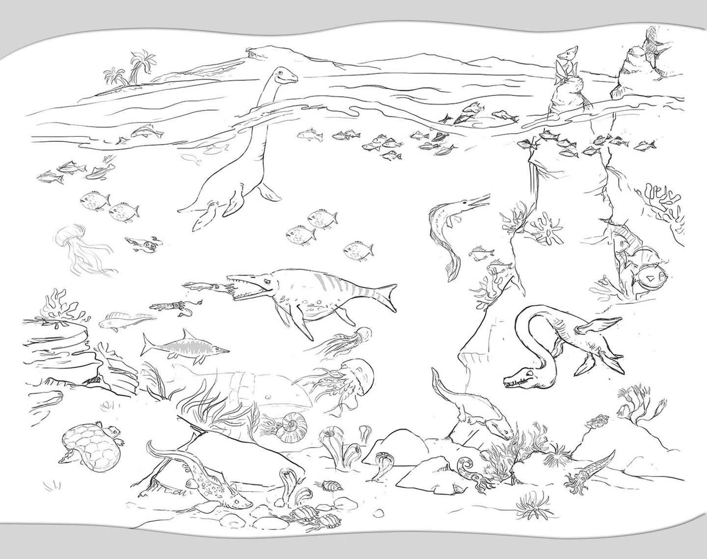 Виммельбух Динозавры — Изображение №5 — Иллюстрация на Dprofile