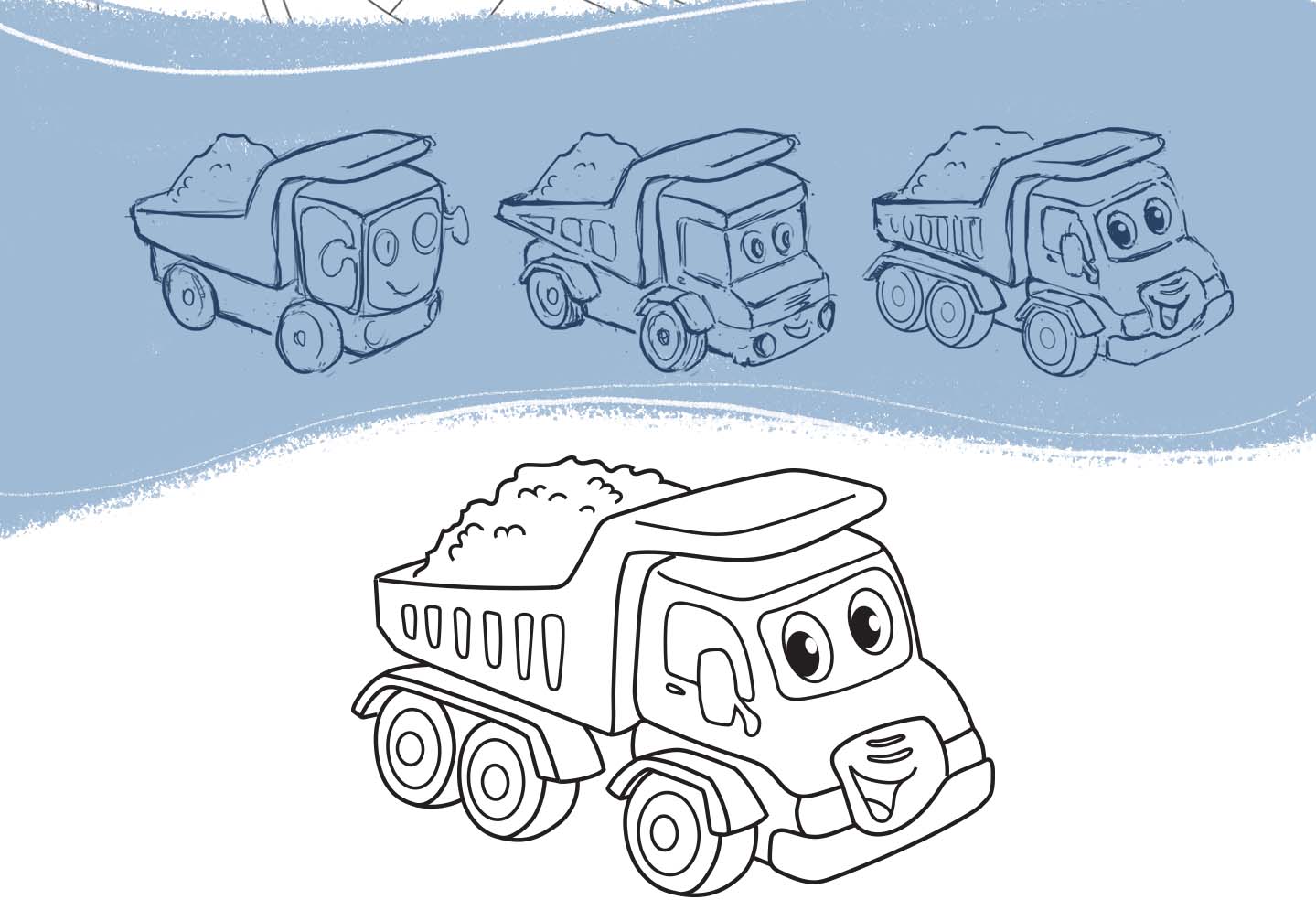 Мегараскраска для малышей. Машинки — Изображение №2 — Иллюстрация на Dprofile