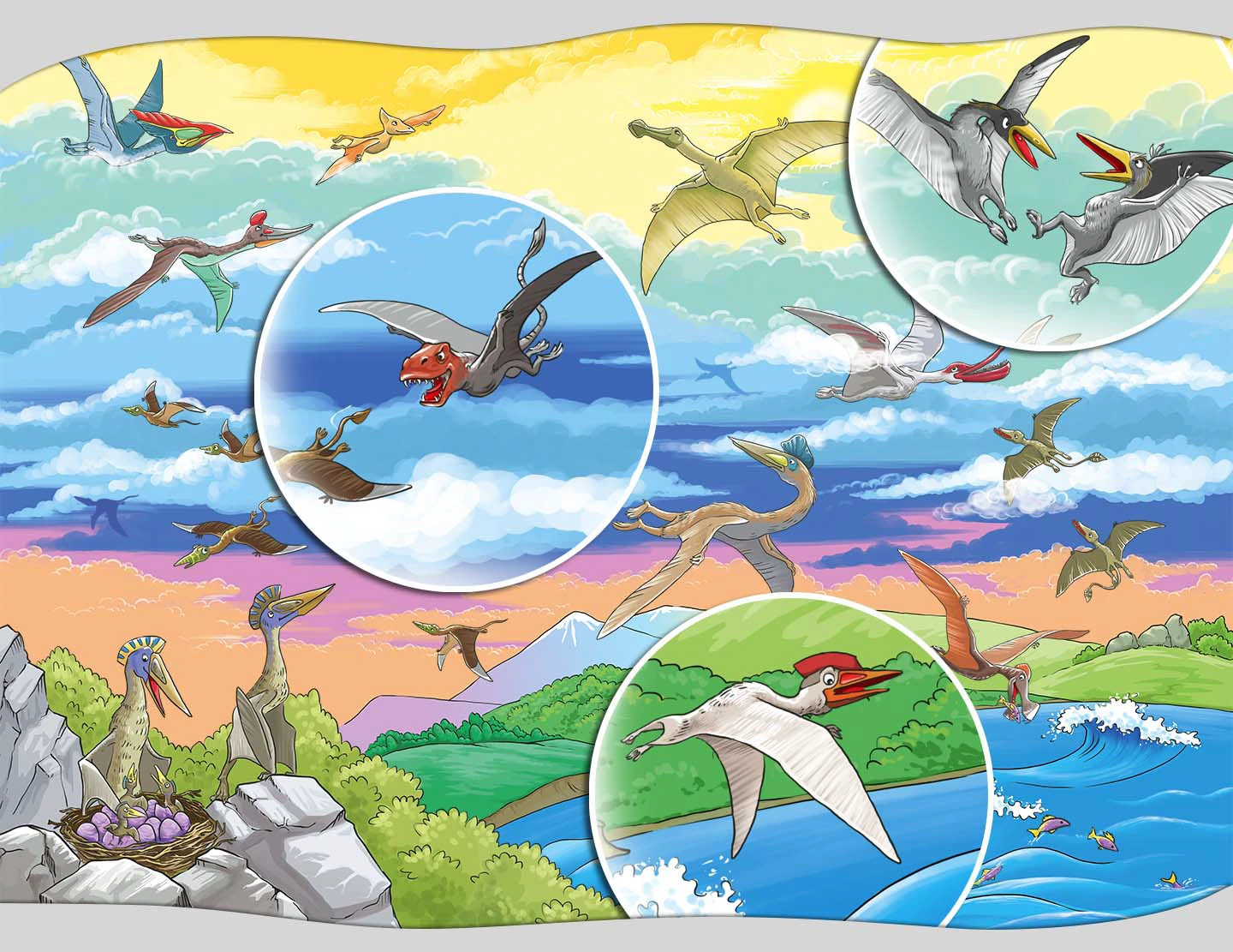 Виммельбух Динозавры — Изображение №3 — Иллюстрация на Dprofile