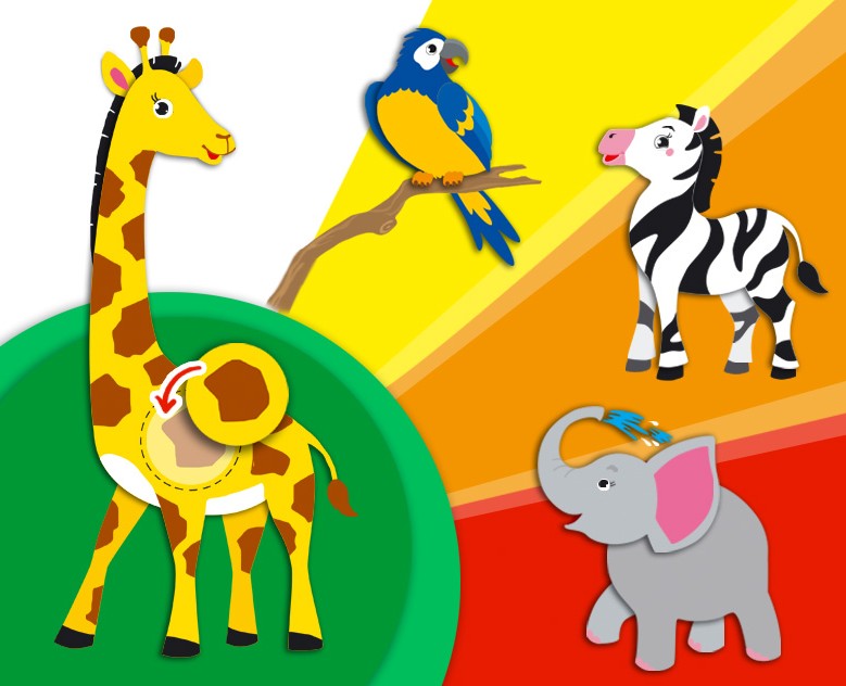 Книжка с наклейками. Животные — Иллюстрация на Dprofile