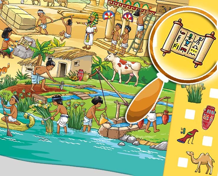 Виммельбух Древний мир — Иллюстрация на Dprofile