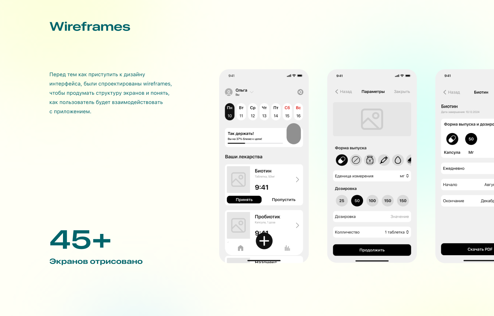 Проектирование мобильного приложения Healio — Изображение №6 — Интерфейсы на Dprofile