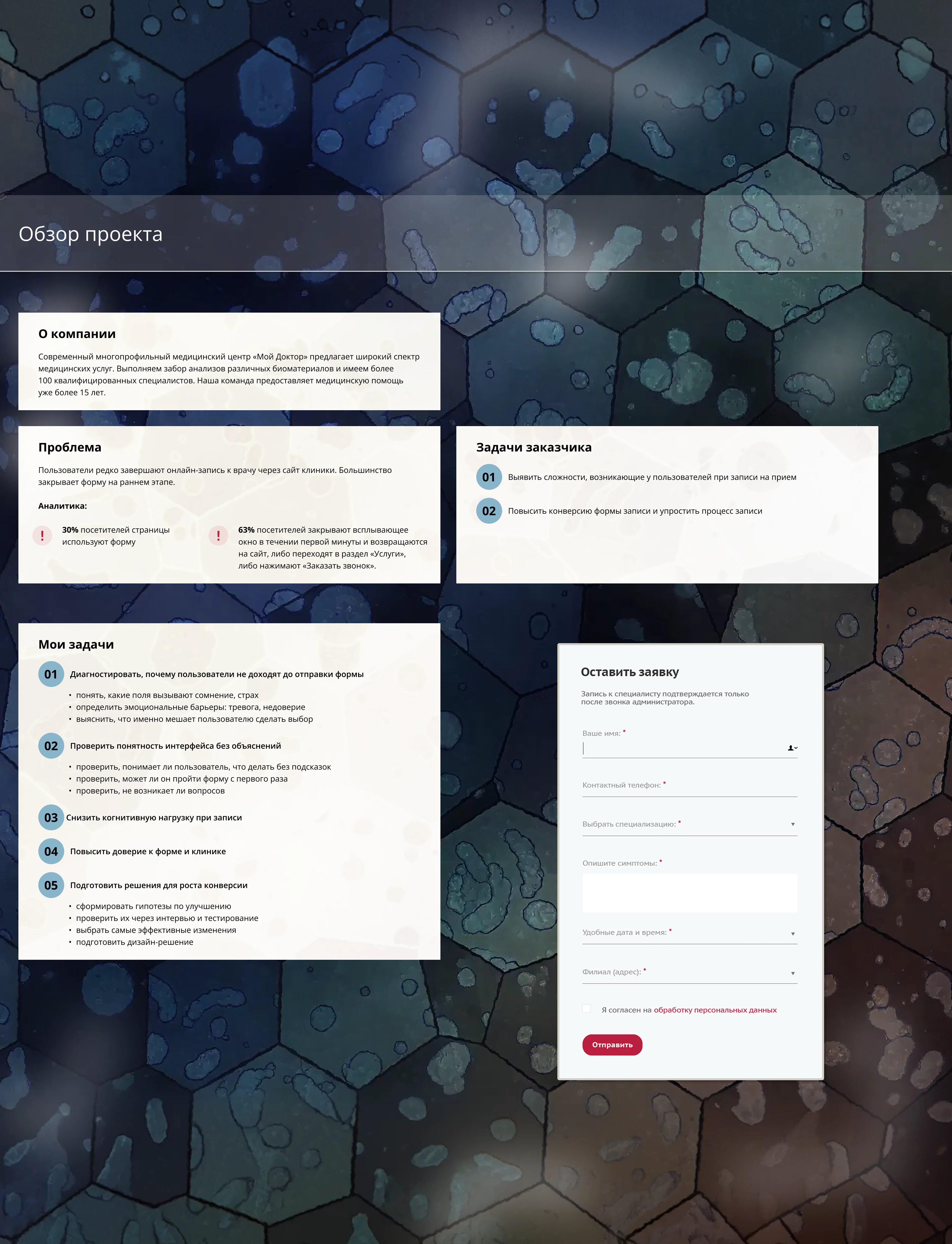 UX-исследование | редизайн формы записи "Мой доктор" — Изображение №2 — Интерфейсы на Dprofile