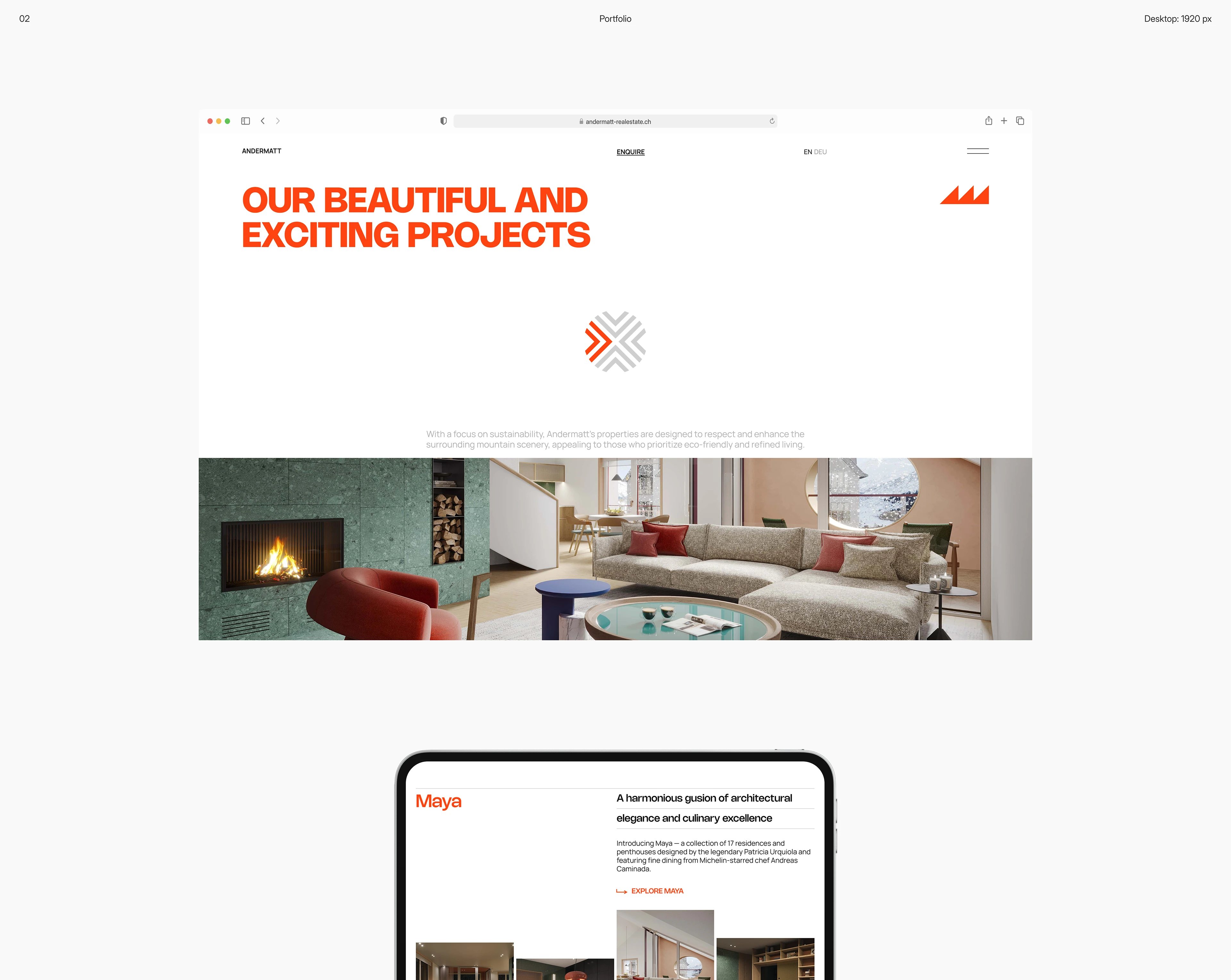 Andermatt Real Estate | Corporate website — Изображение №7 — Интерфейсы, Брендинг на Dprofile